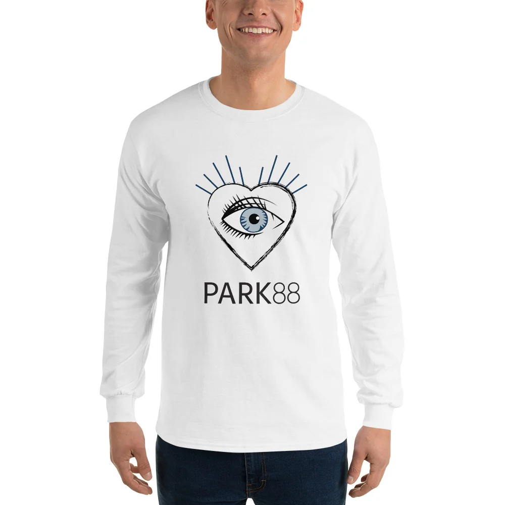 Gildan 2400 Men’s Ultra Cotton Long Sleeve T-Shirt White