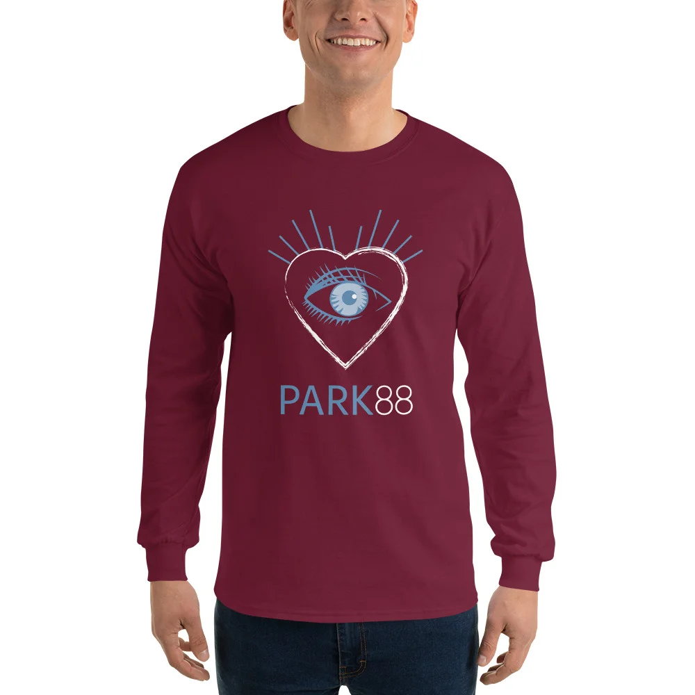Gildan 2400 Men’s Ultra Cotton Long Sleeve T-Shirt Maroon