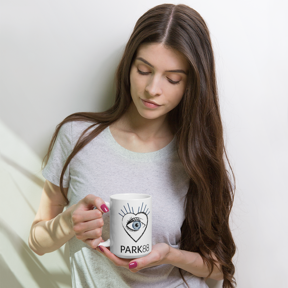 White Glossy Mug 15 oz