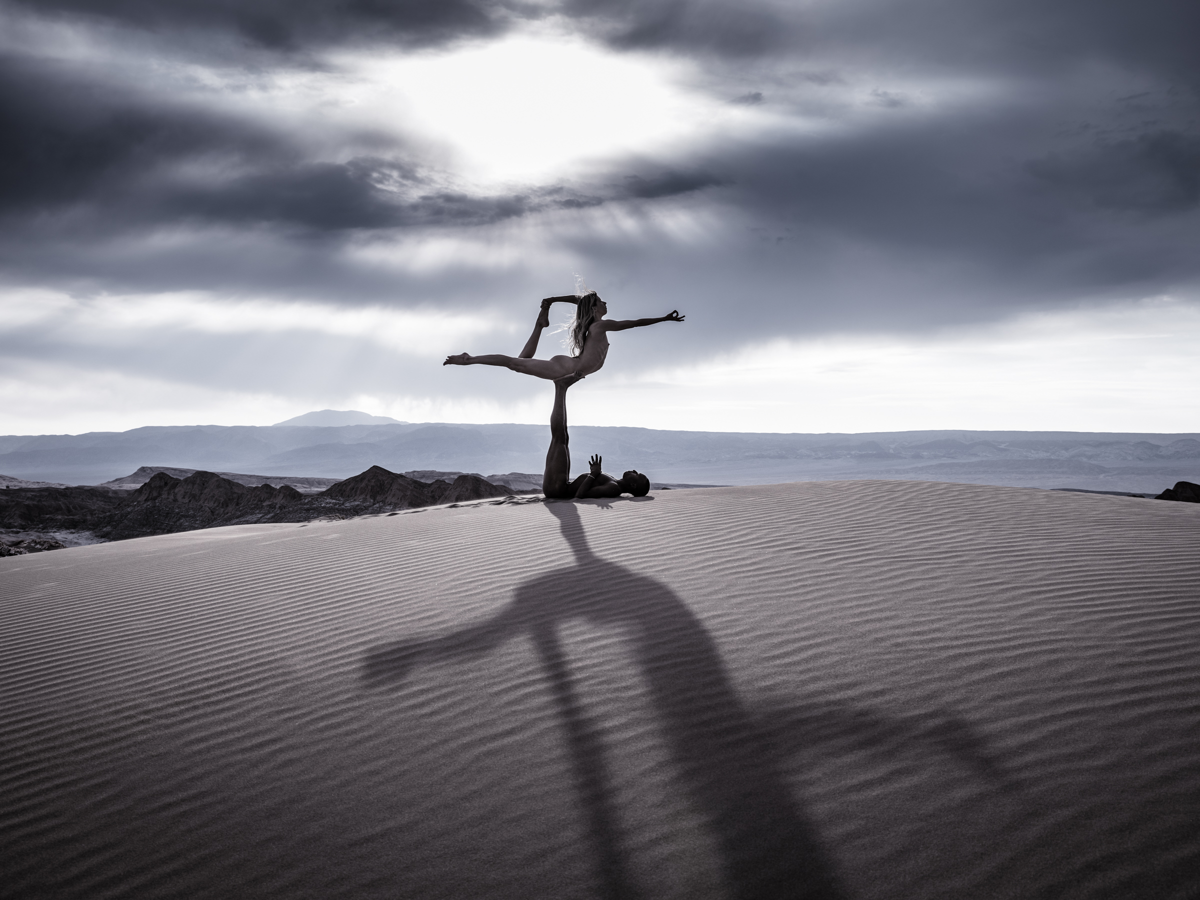 Nude Yoga Desert