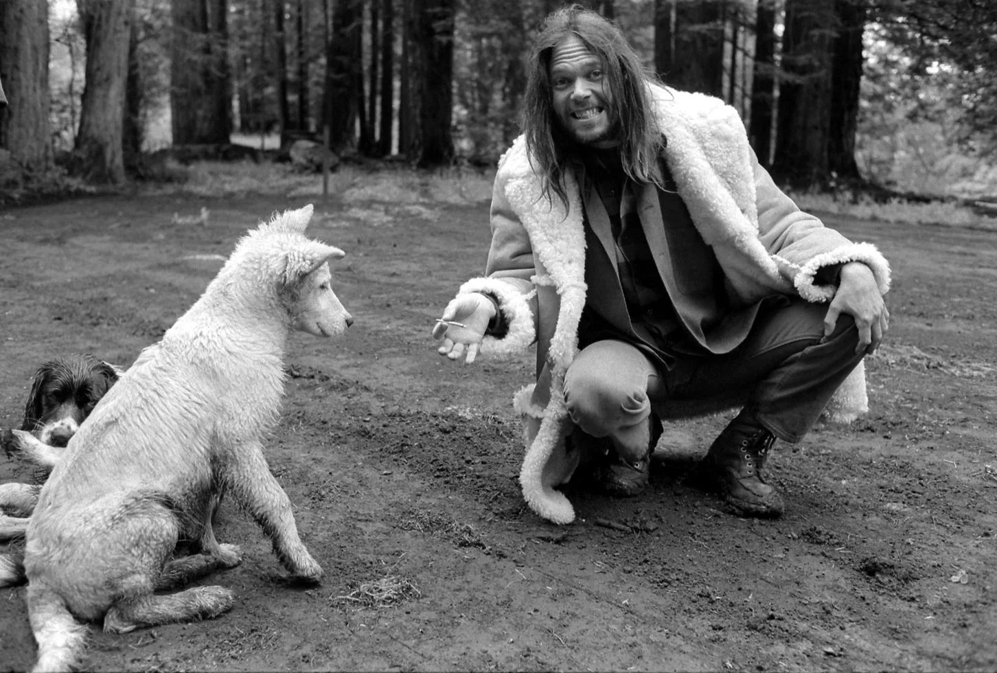 Neil Young and Harte, Redwood City, CA 1971 by Henry Diltz