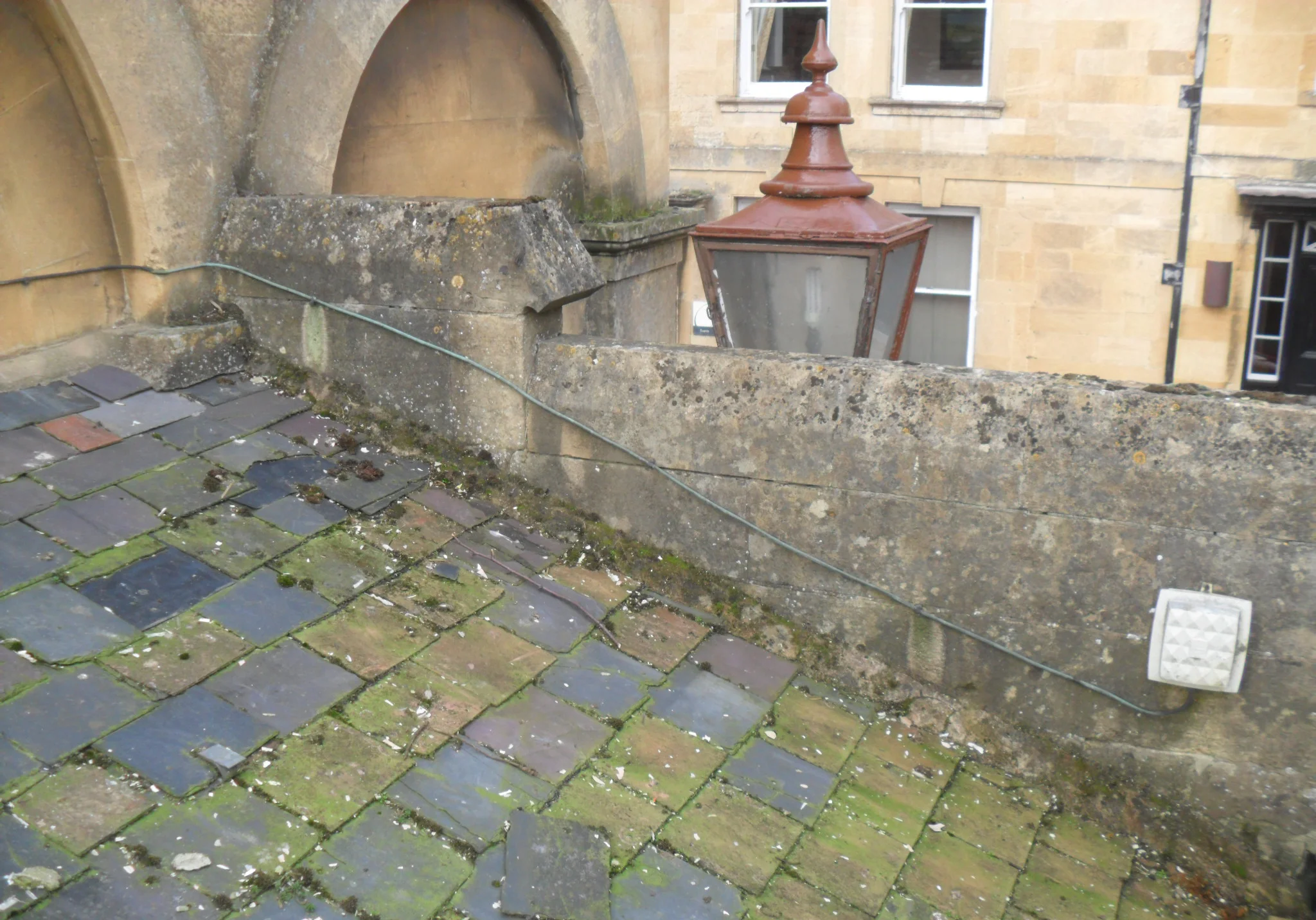 Dilapidated condition of roof
