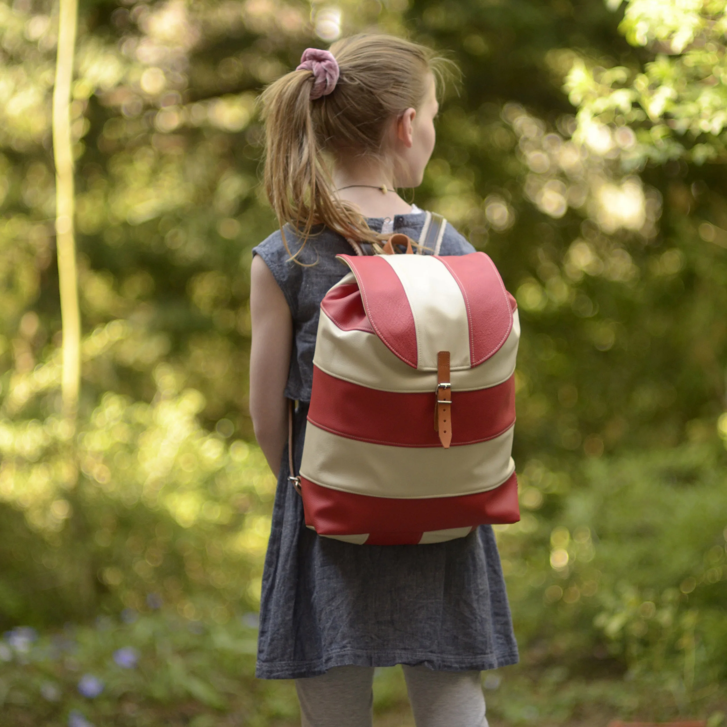 backpack with stripes