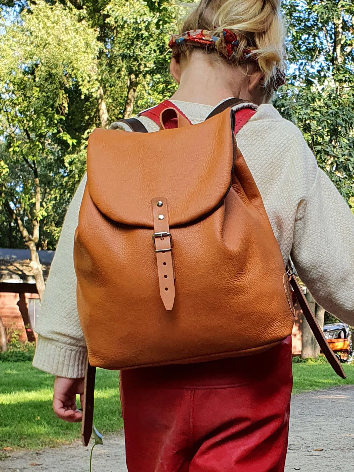 cognac backpacks