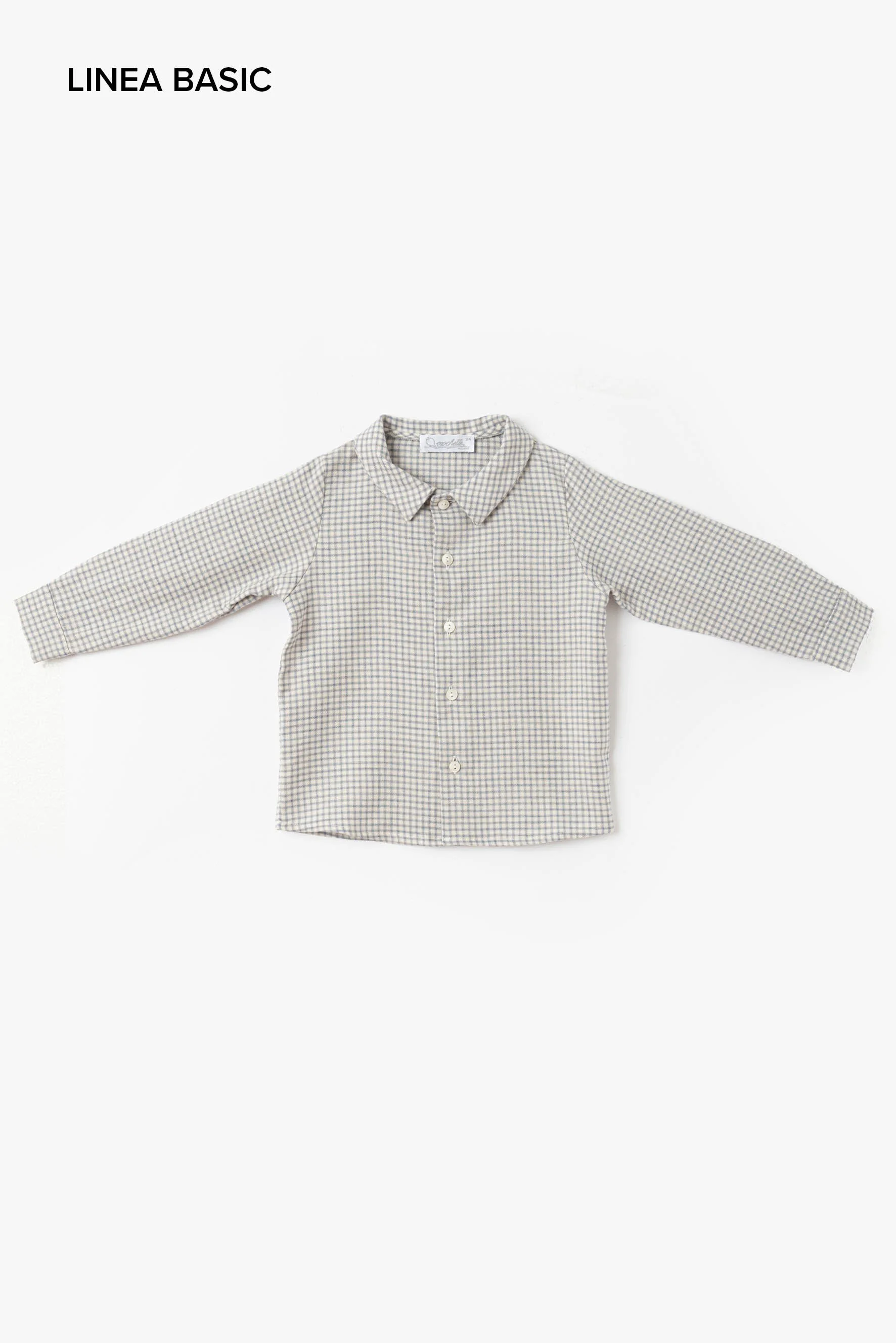 Camicia bambino quadretto azzurro