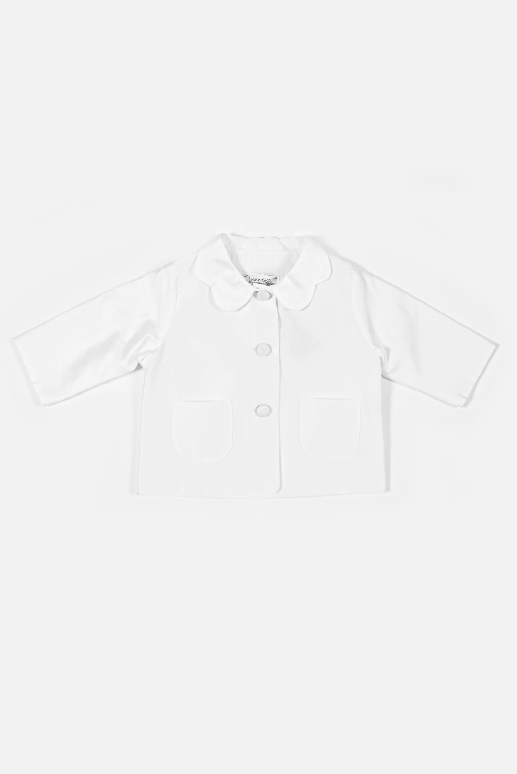 Giacca bambina raso bianco