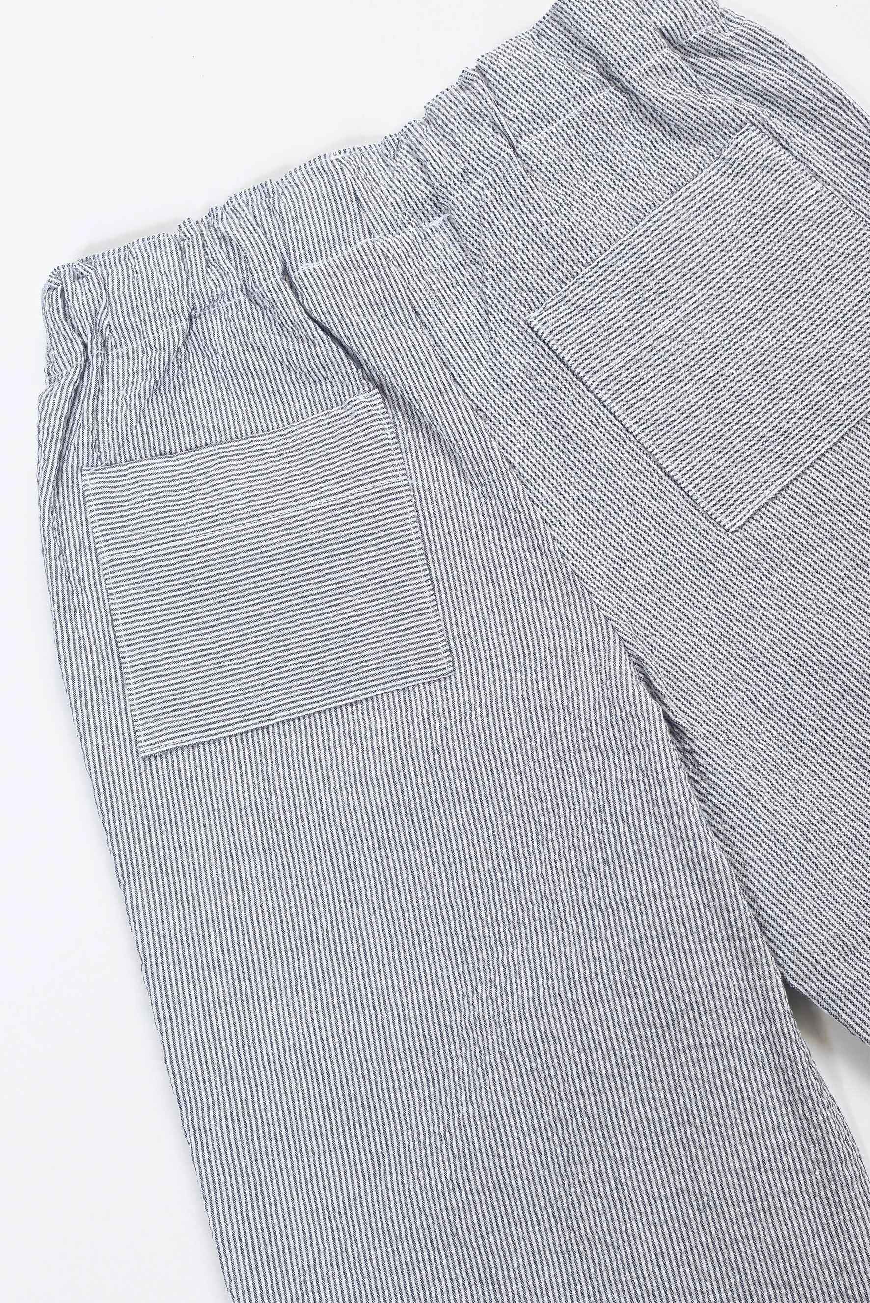 Pantaloni bambina baggy righina blu Crochette
