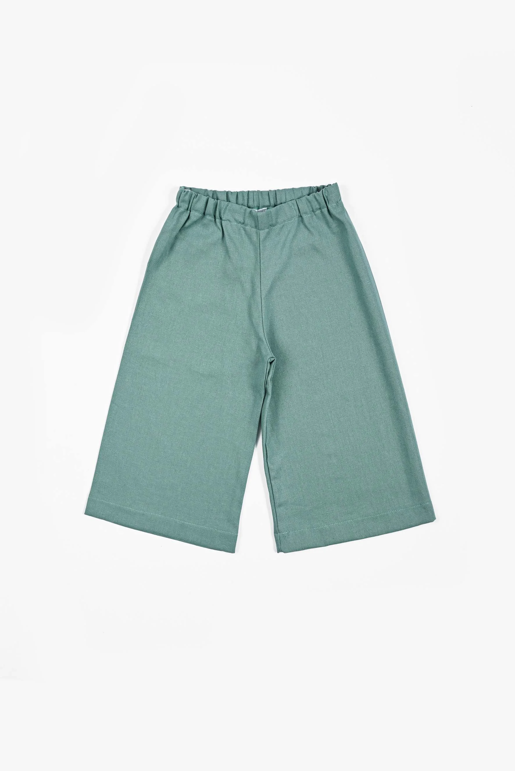 Pantaloni larghi bambina verde mare