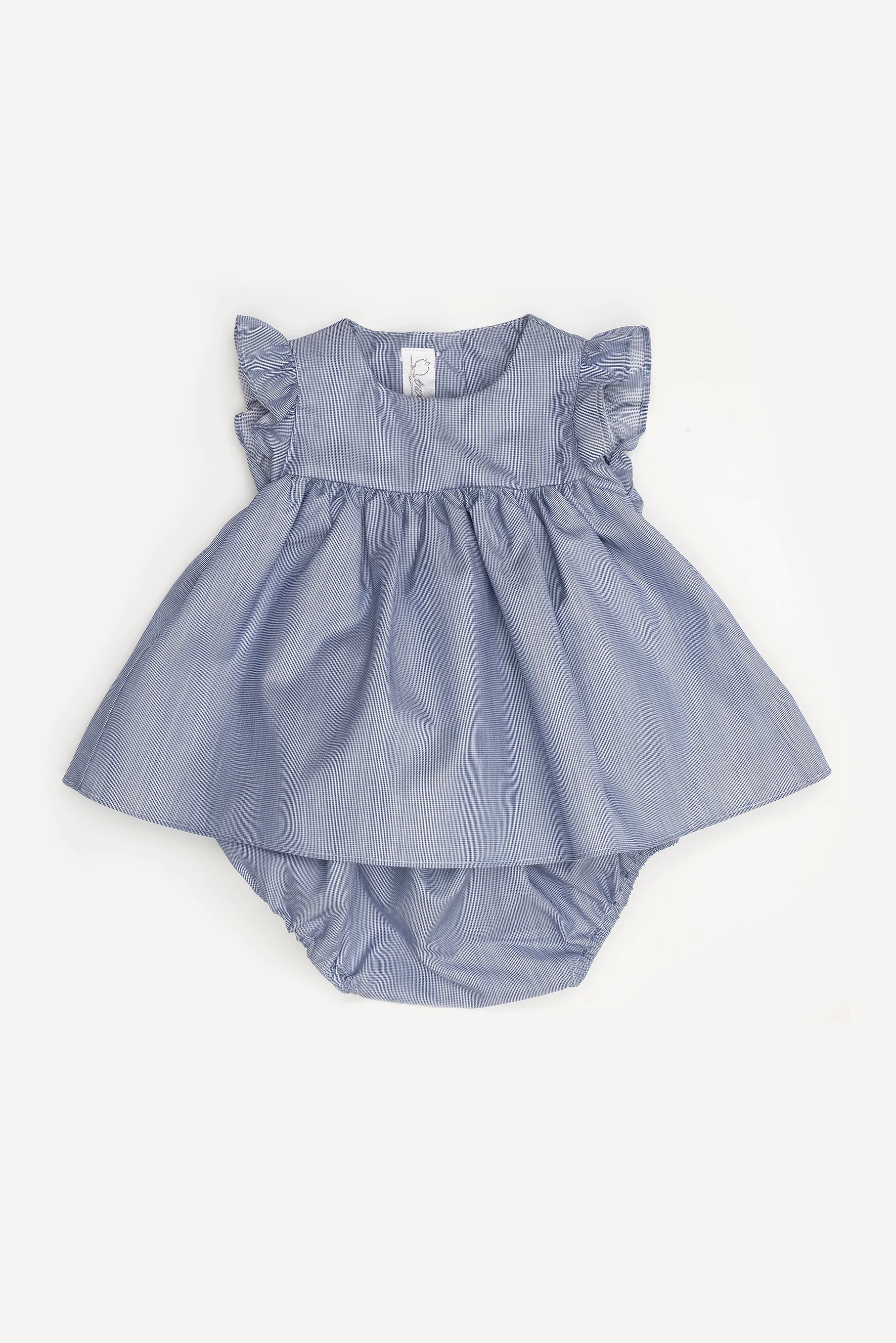 Camicia e culotte neonata blu