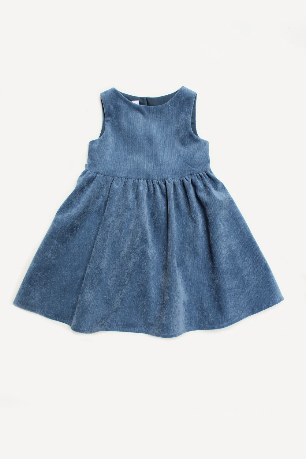 Vestito bambina in morbido velluto avio — Crochette