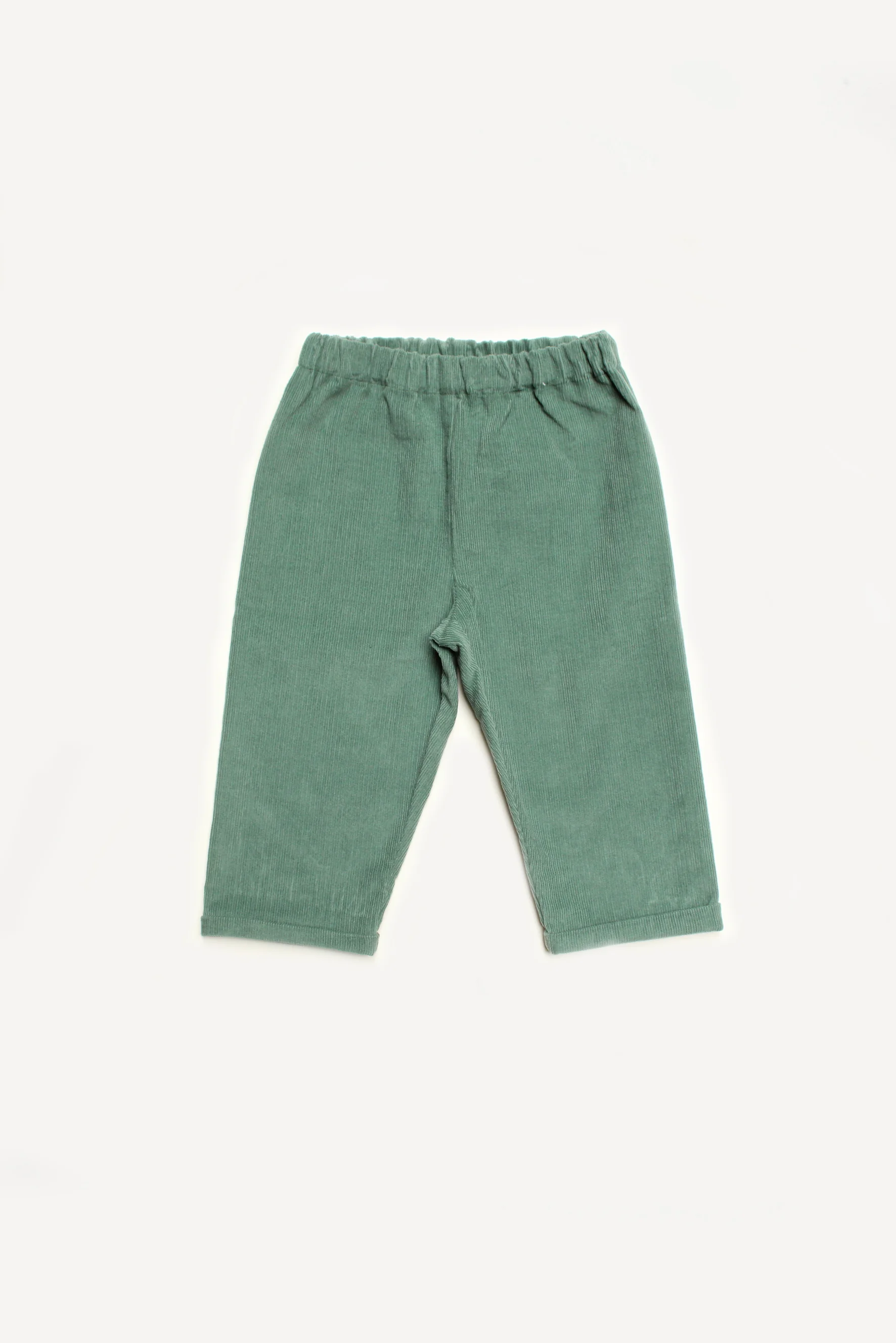 Pantaloni unisex in velluto verde chiaro