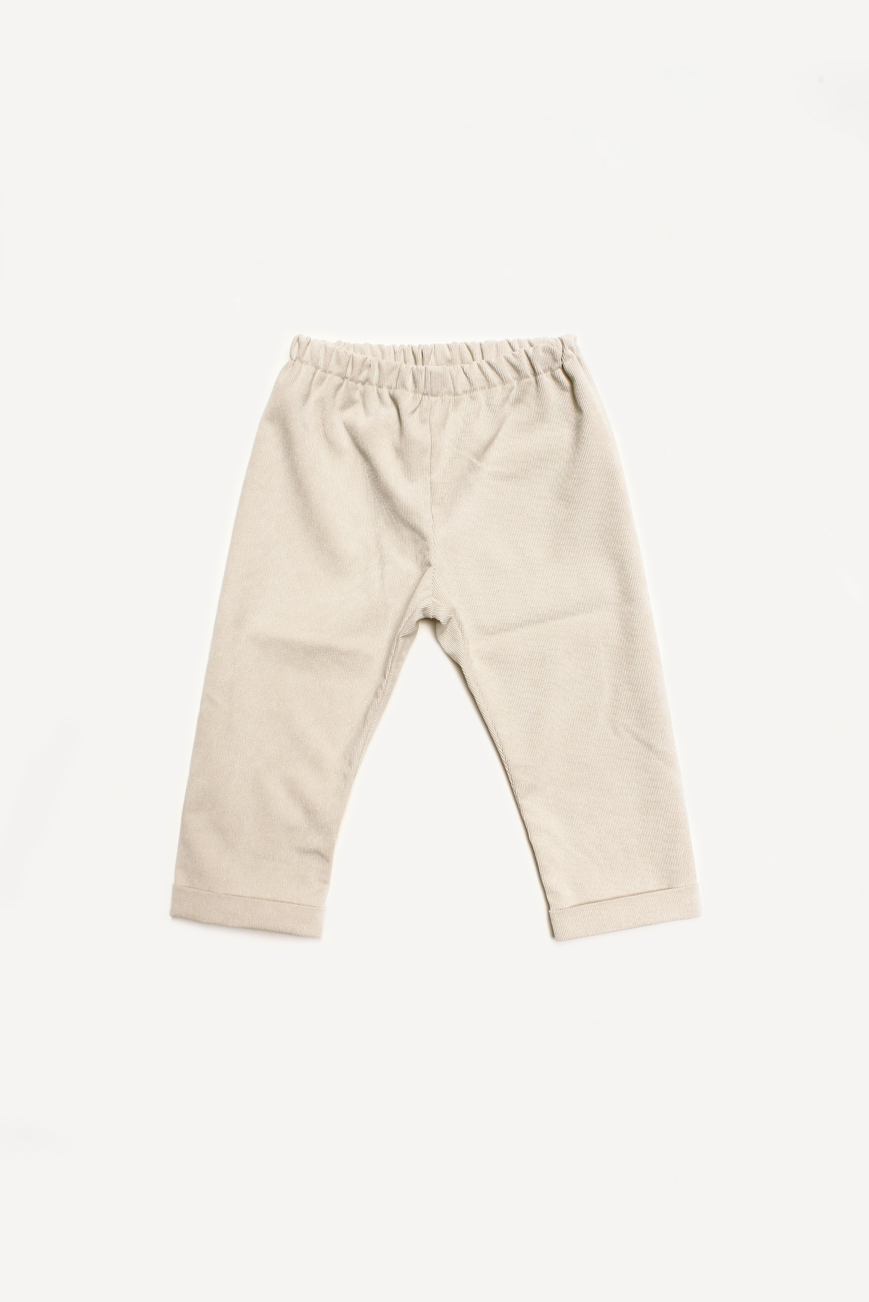Pantaloni unisex in velluto beige