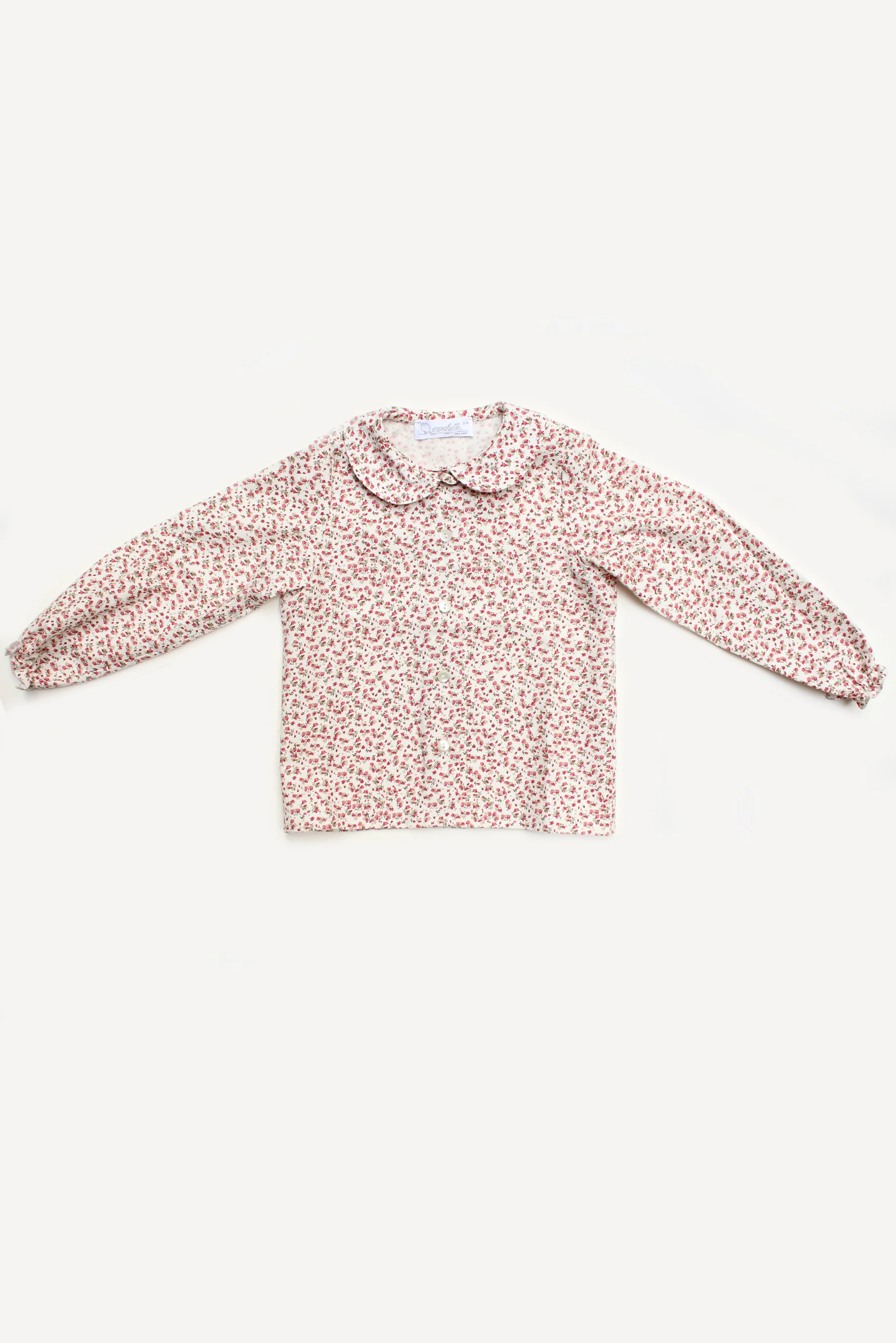 Camicia bambina a fiori rossi