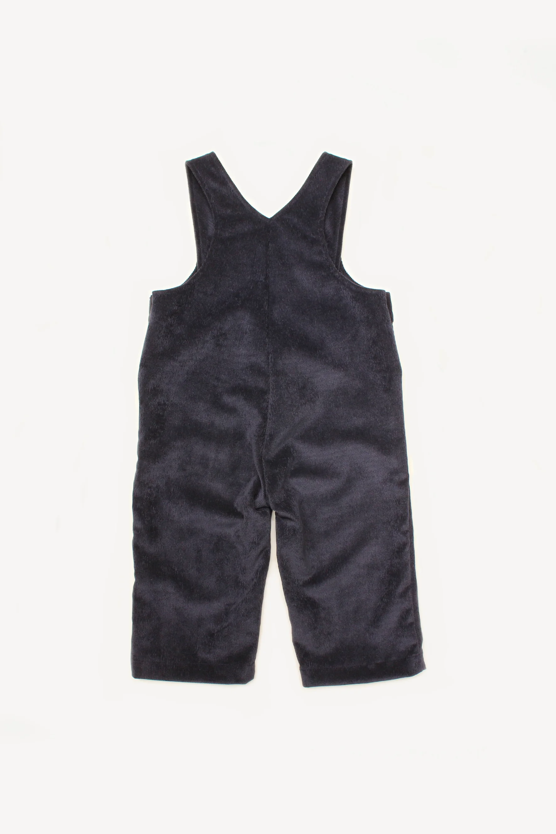 Salopette unisex in velluto blu retro