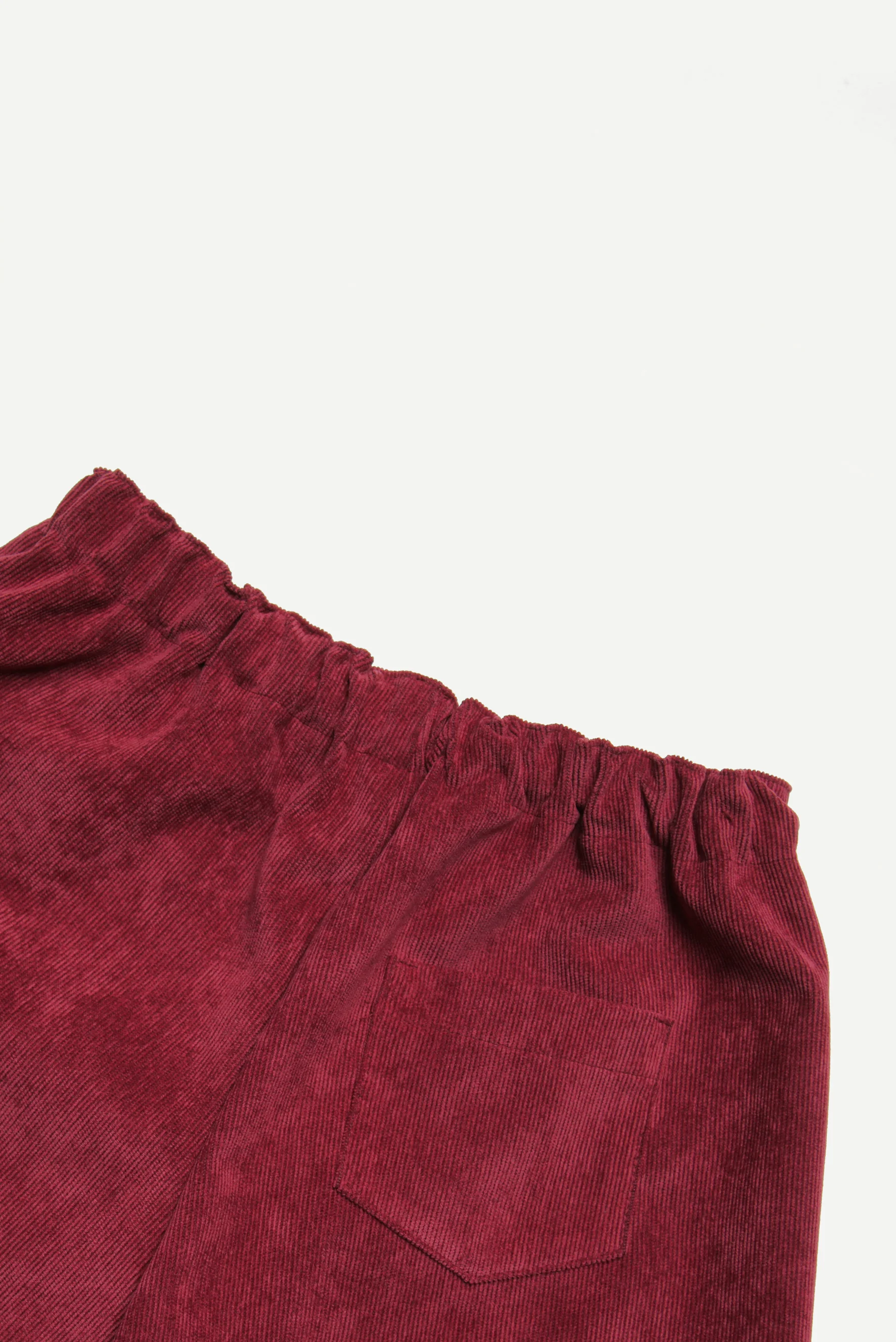 Pantaloni larghi bambina in velluto bordeaux