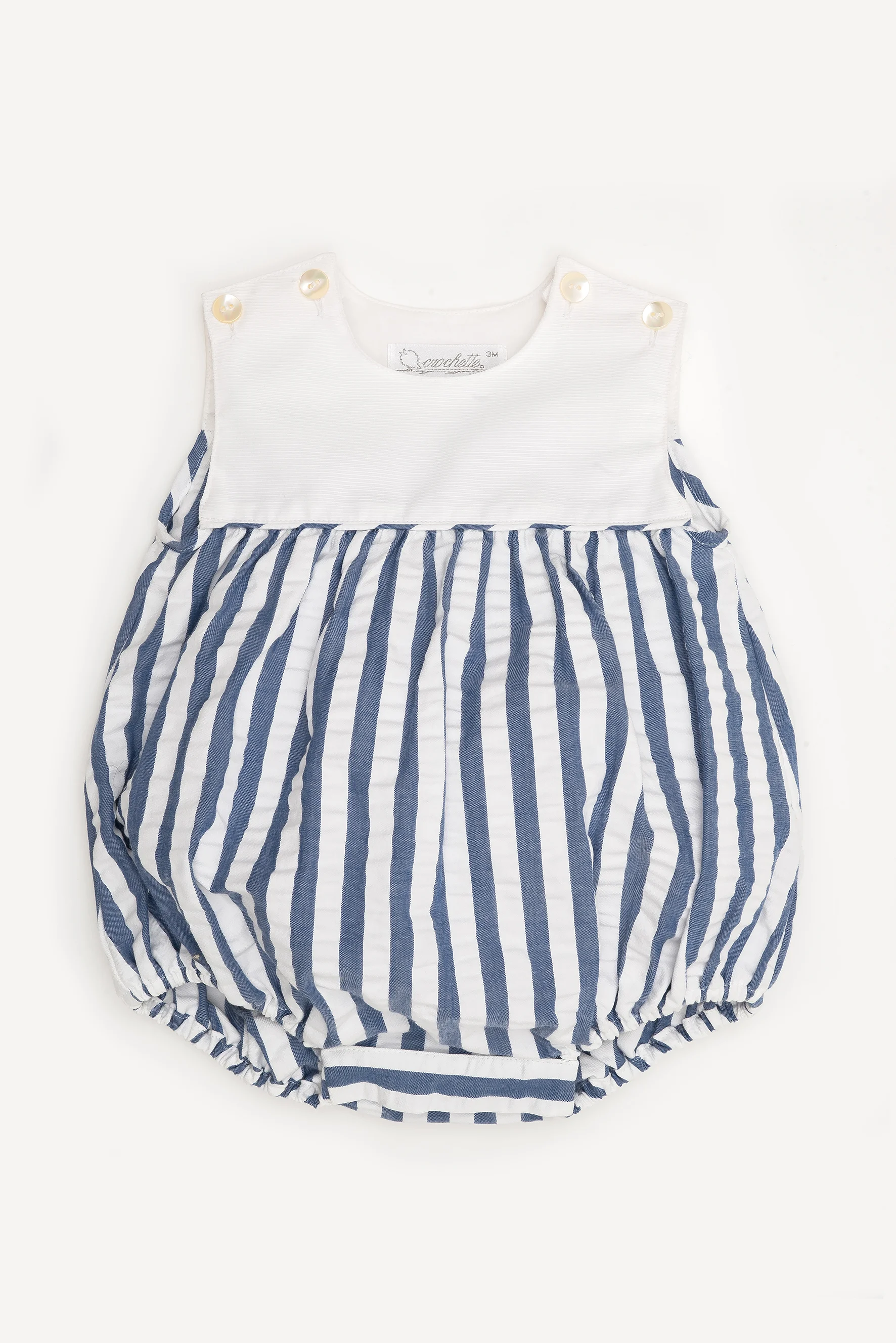 Pagliaccetto neonato a righe blu