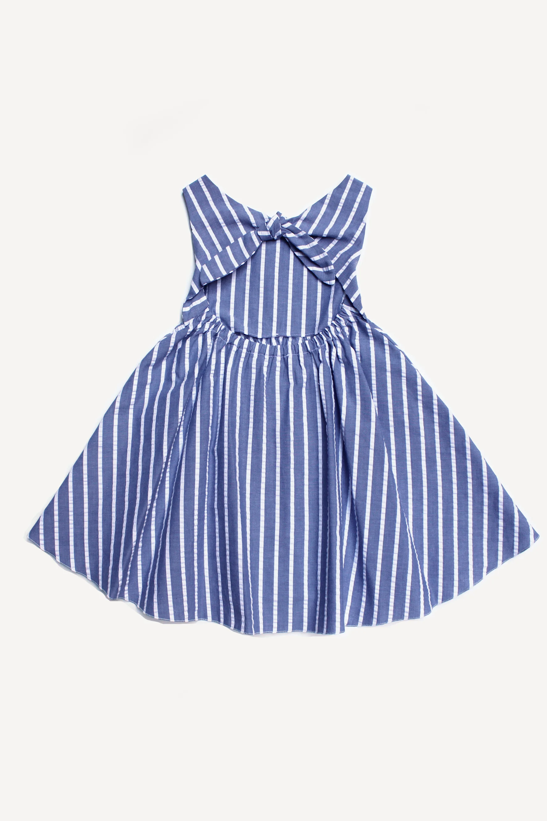 Scamiciato bambina a righe blu retro