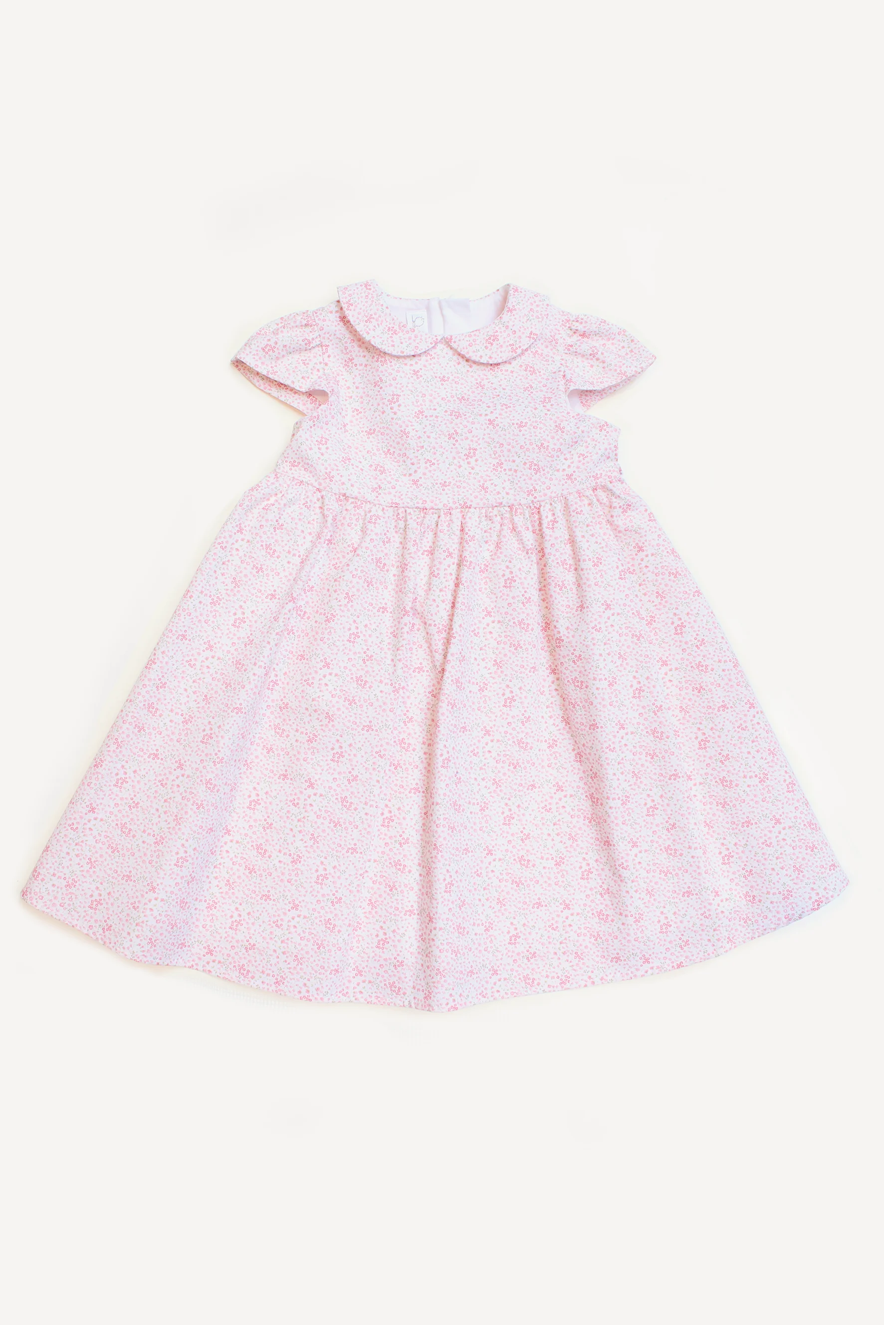 Abito bambina a fiori rosa