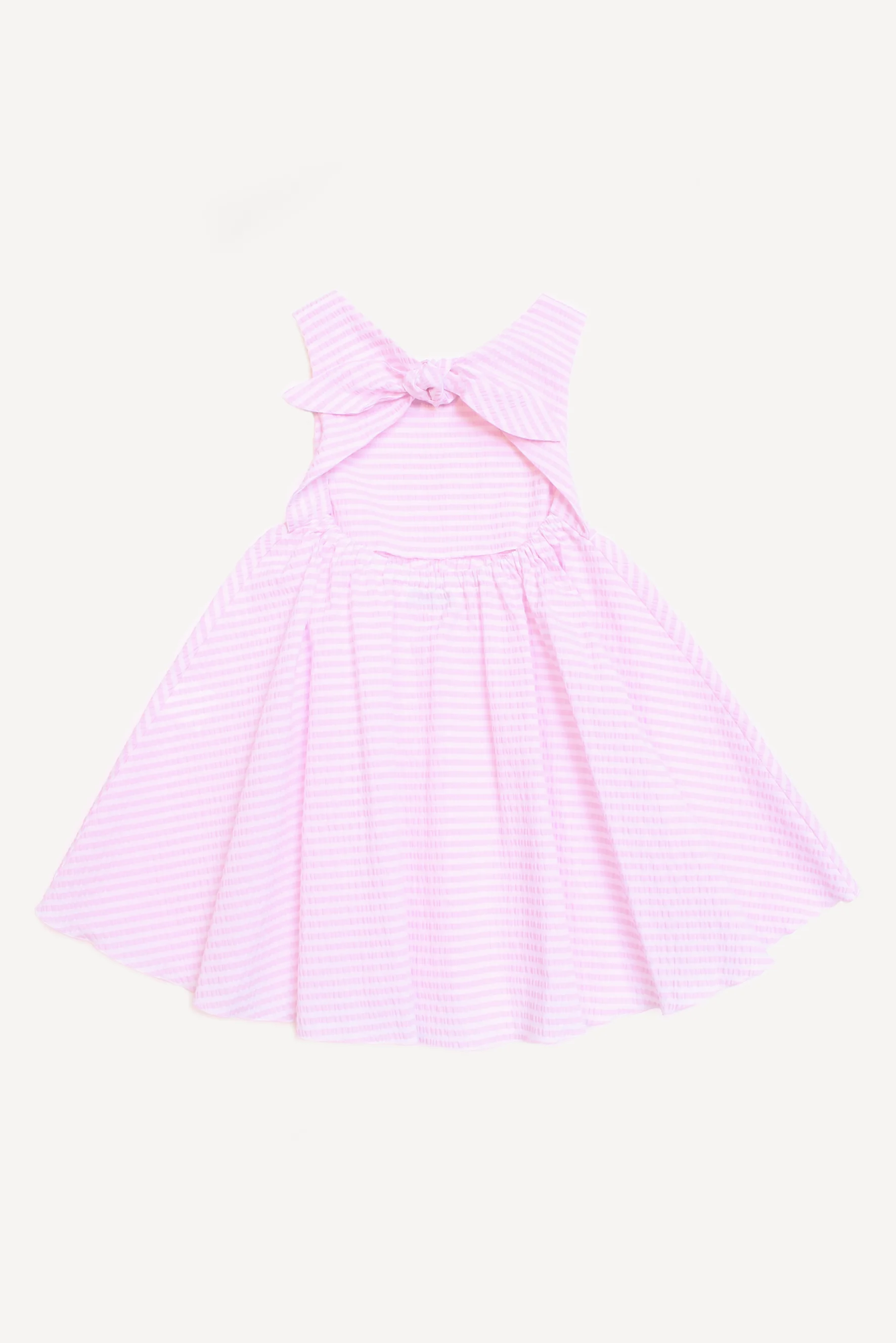 Scamiciato bambina a righe rosa retro