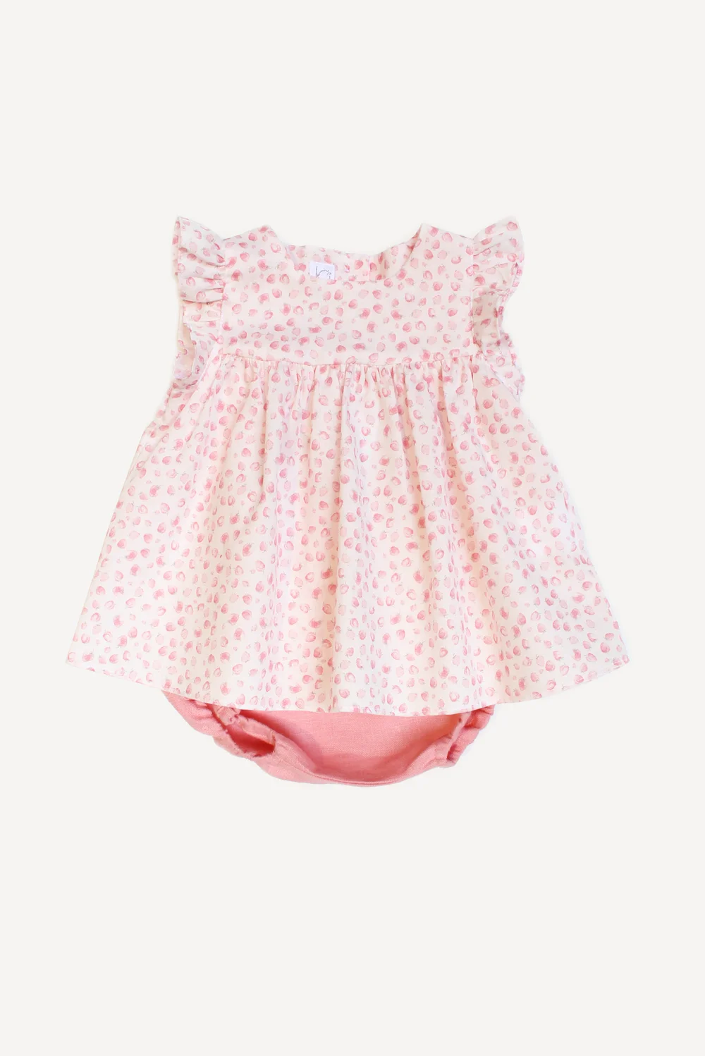 Camicia e culotte per neonata con fragoline — Crochette