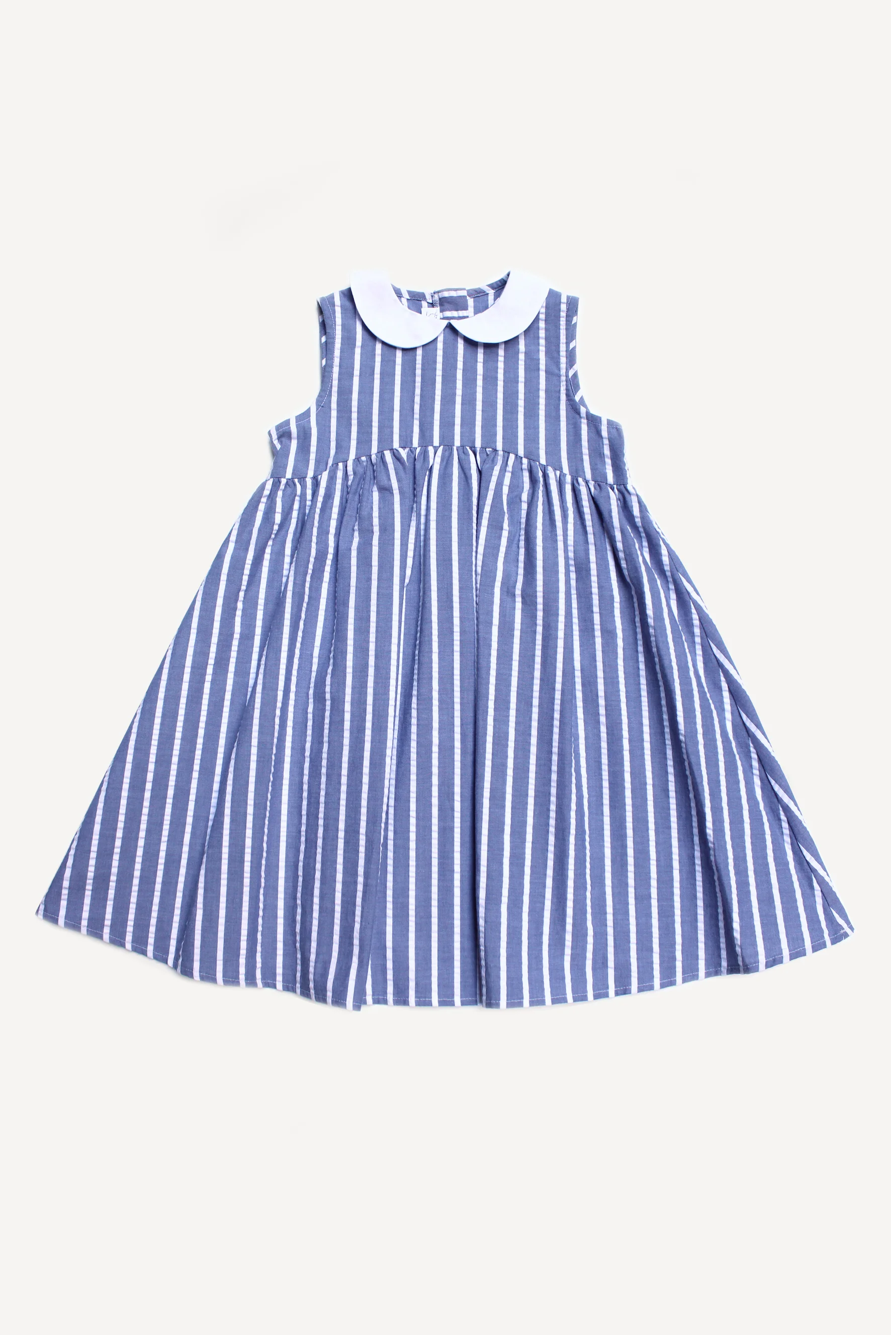 Abito bambina a righe blu