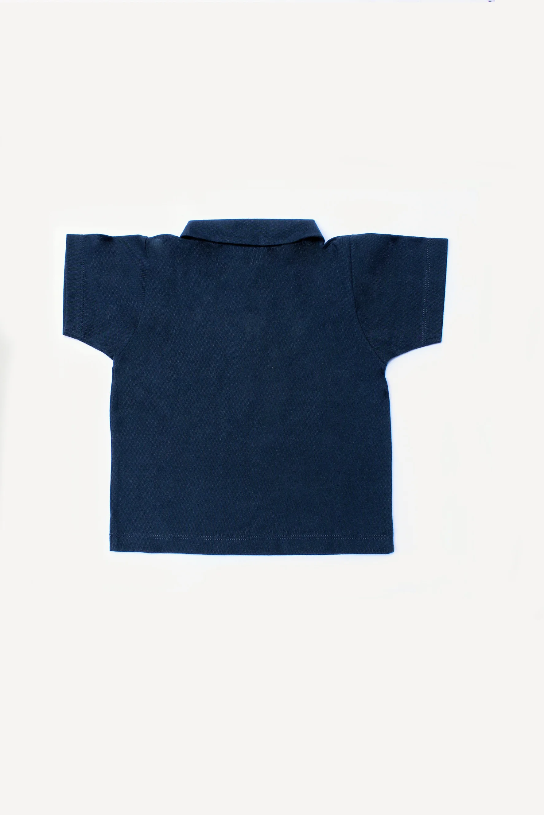 Maglia polo bambino blu retro