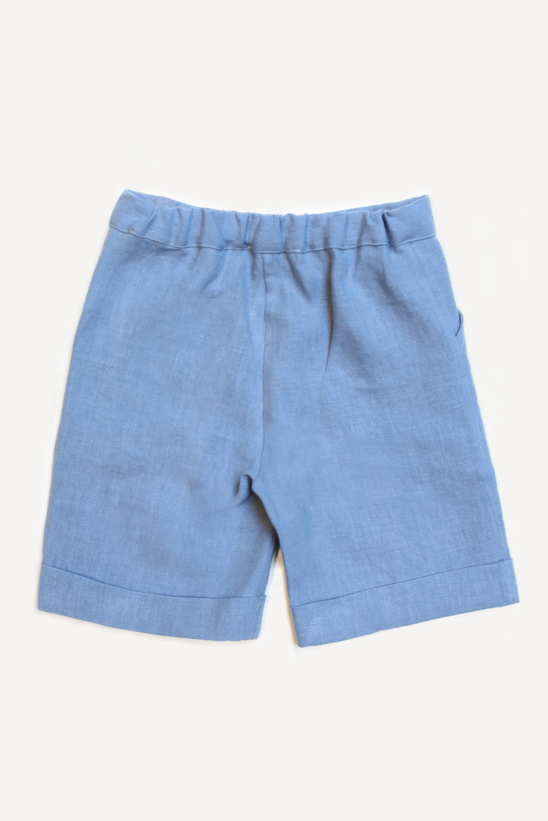 Bermuda bambino in lino avio retro