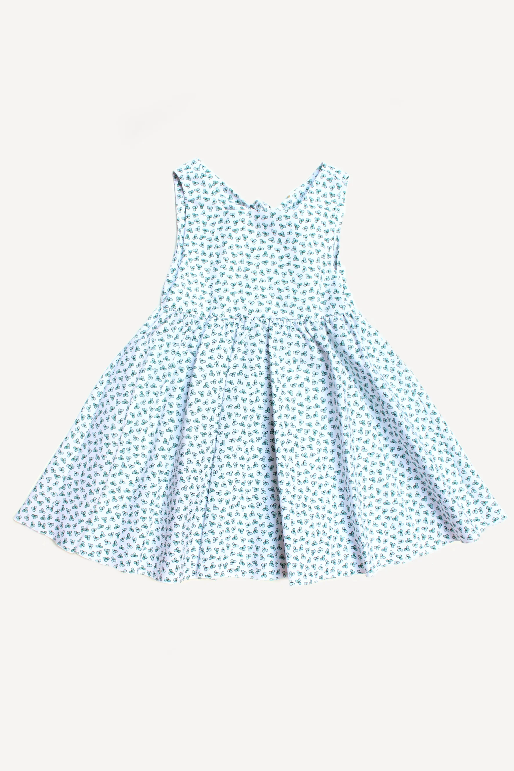 Scamiciato bambina a fiori verdi