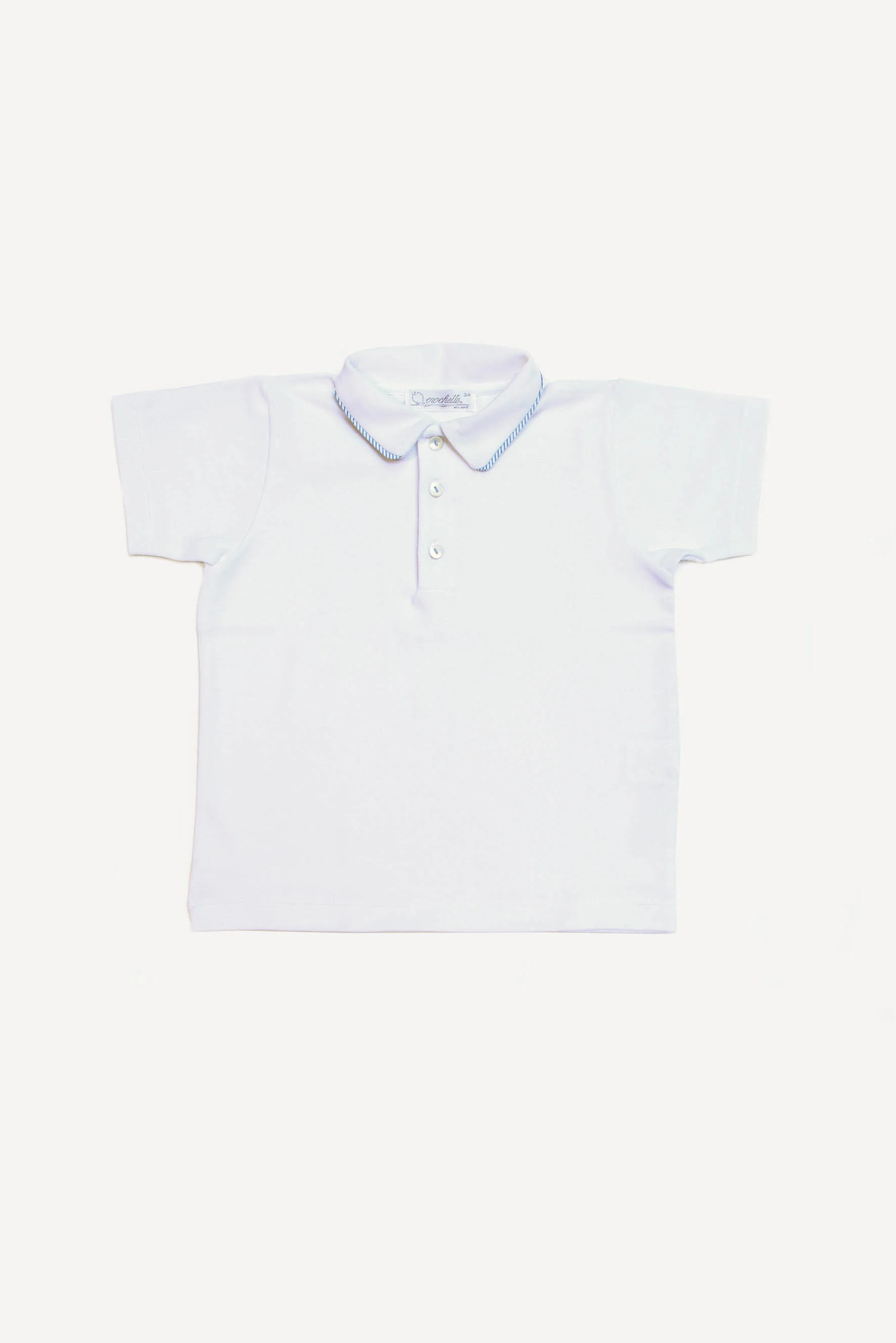 Maglia polo bambino bianca