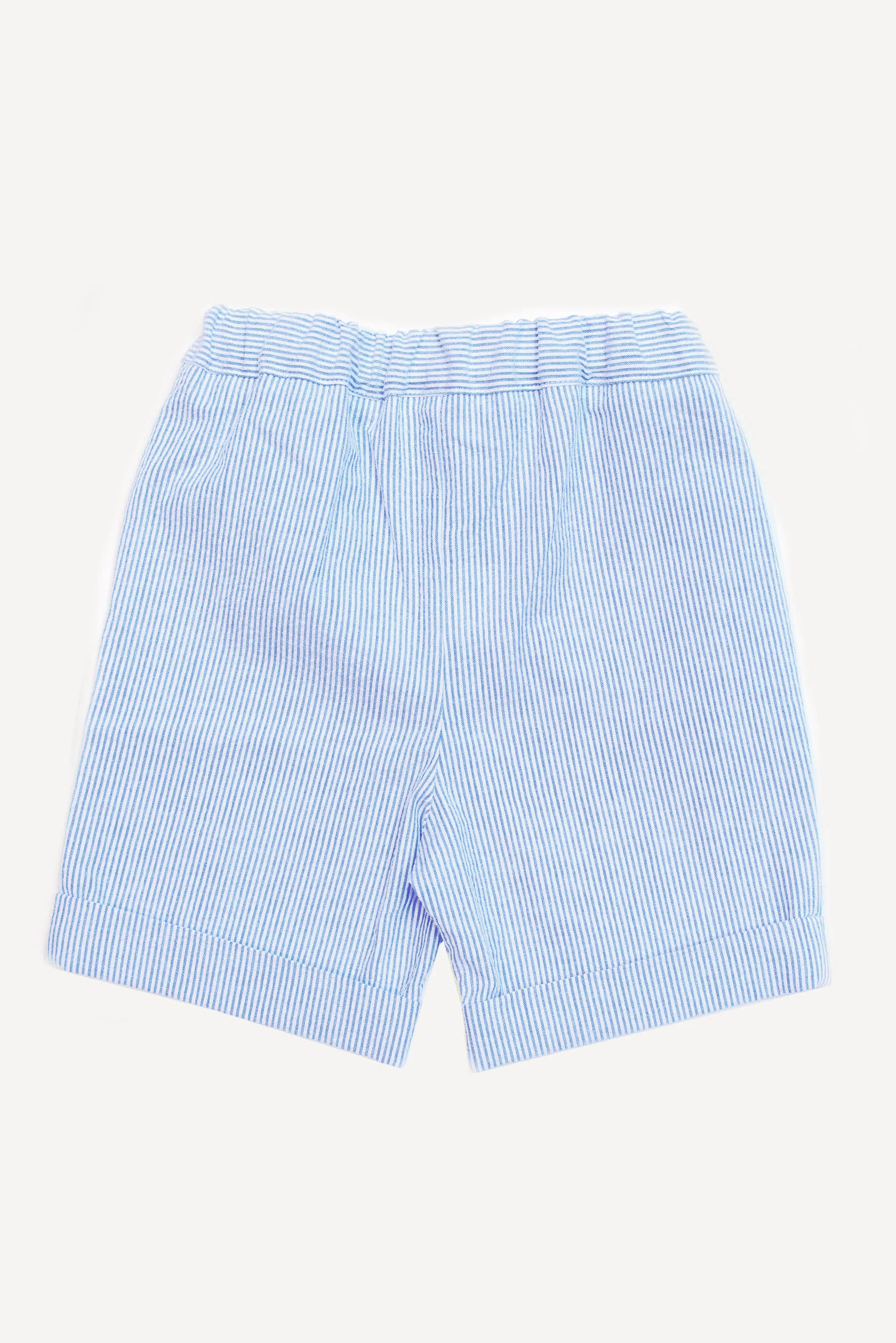 Bermuda bambino a righe azzurre retro