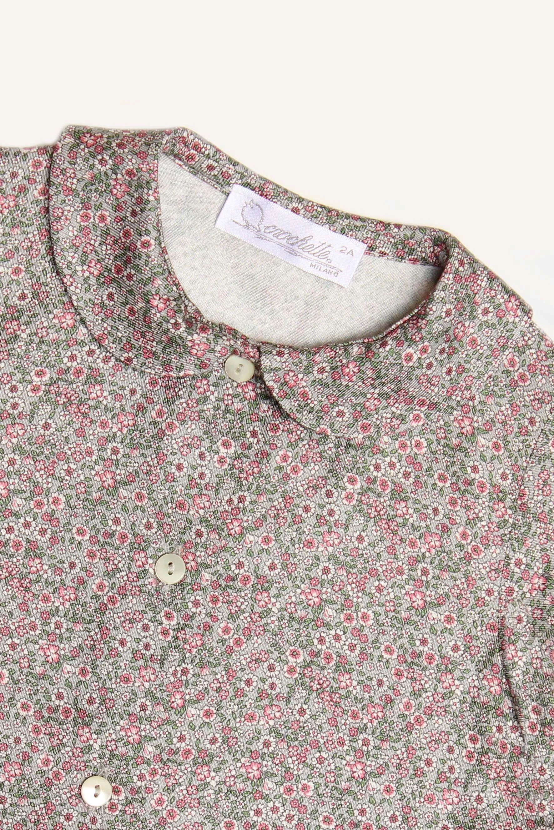Camicia bambina a fiori dettaglio