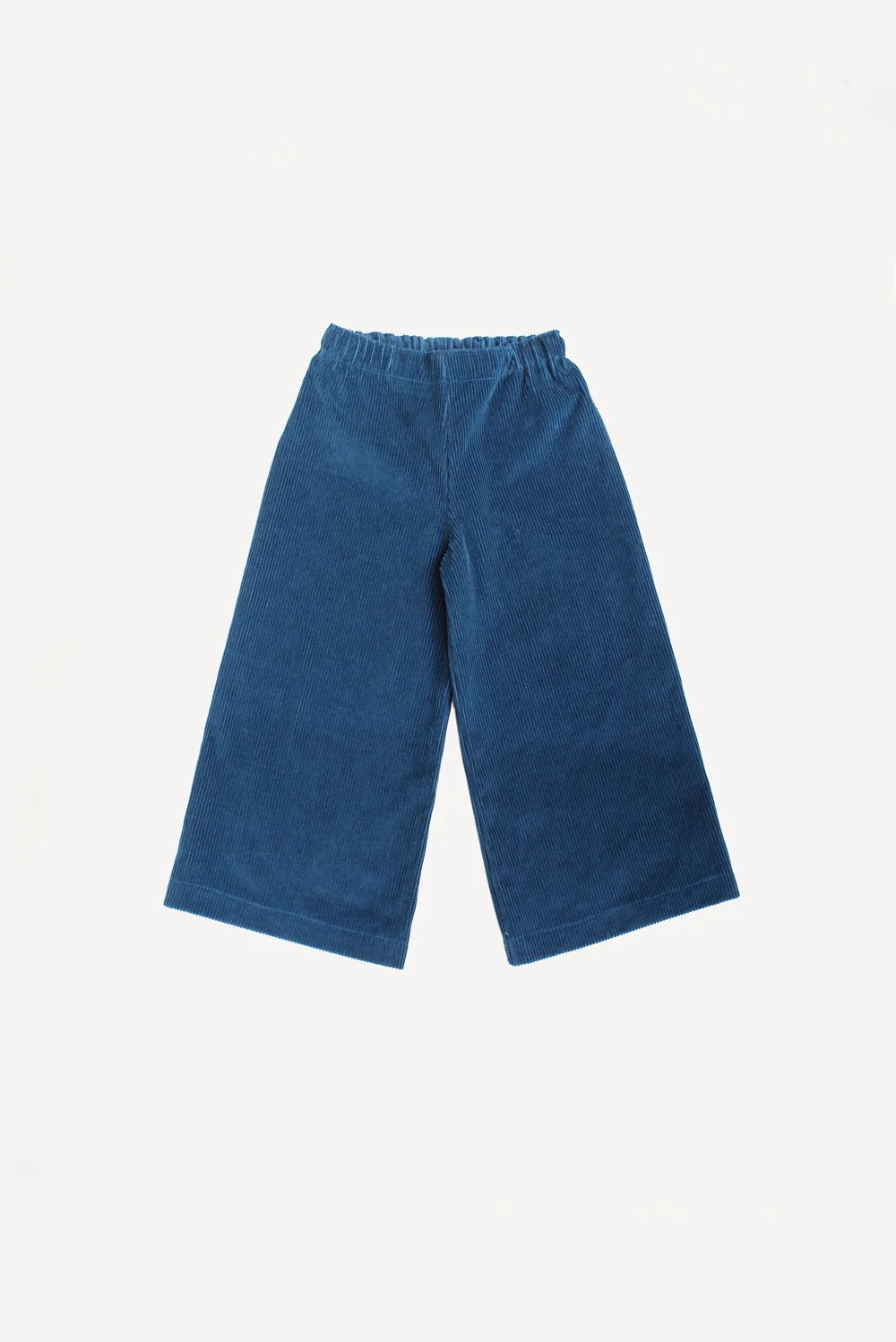 Pantaloni larghi bambina in caldo velluto avio — Crochette