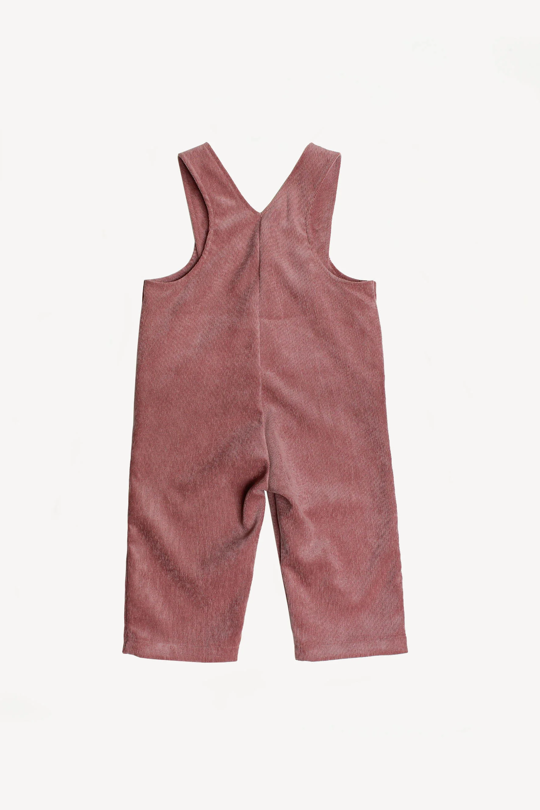 Salopette unisex in velluto rosa antico retro
