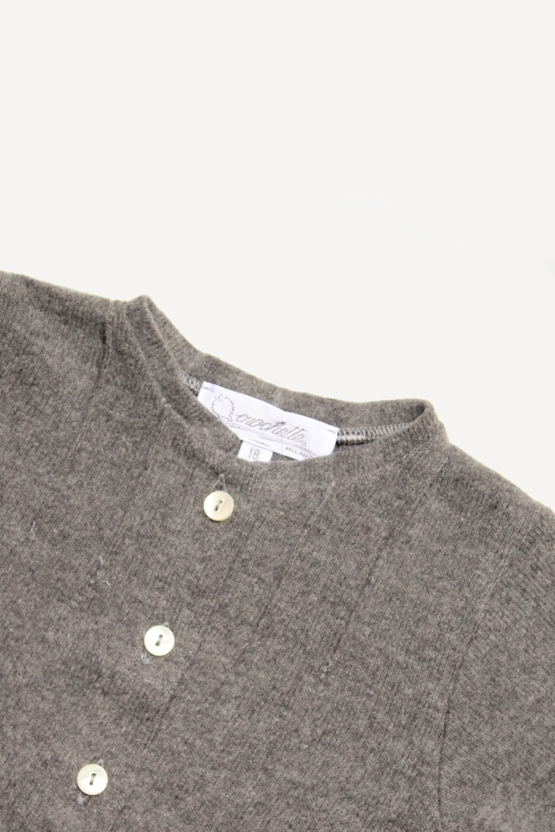Cardigan unisex in maglia grigio scuro