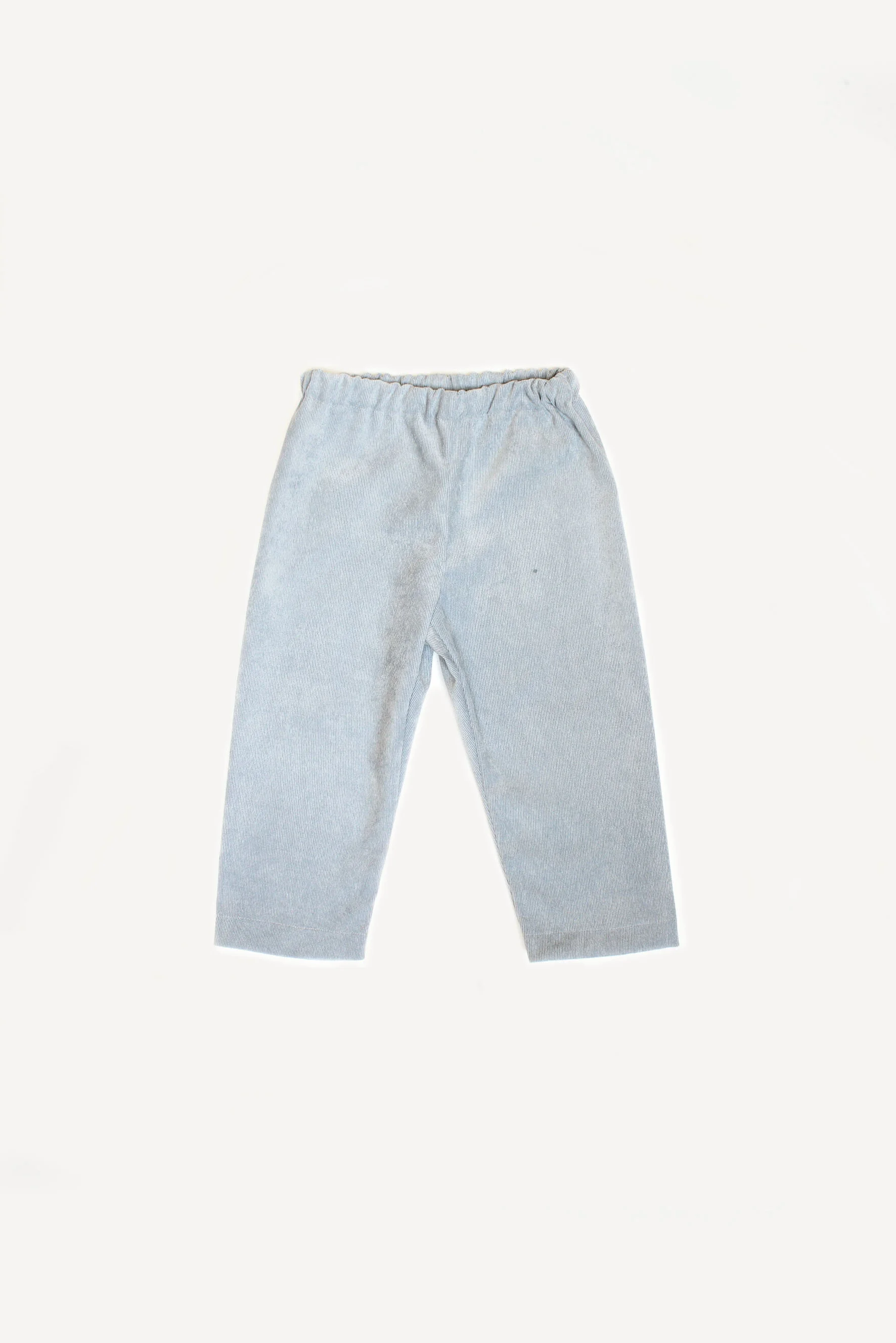 Pantaloni unisex in velluto azzurro polvere