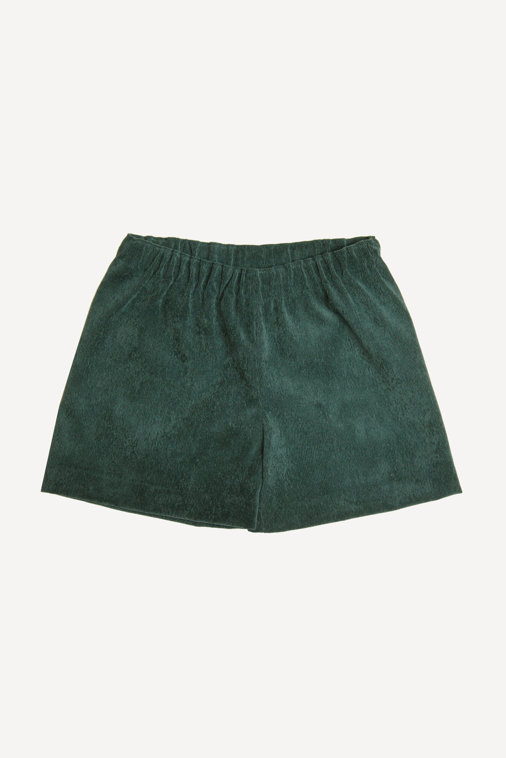 Pantaloncini bambina in velluto verde