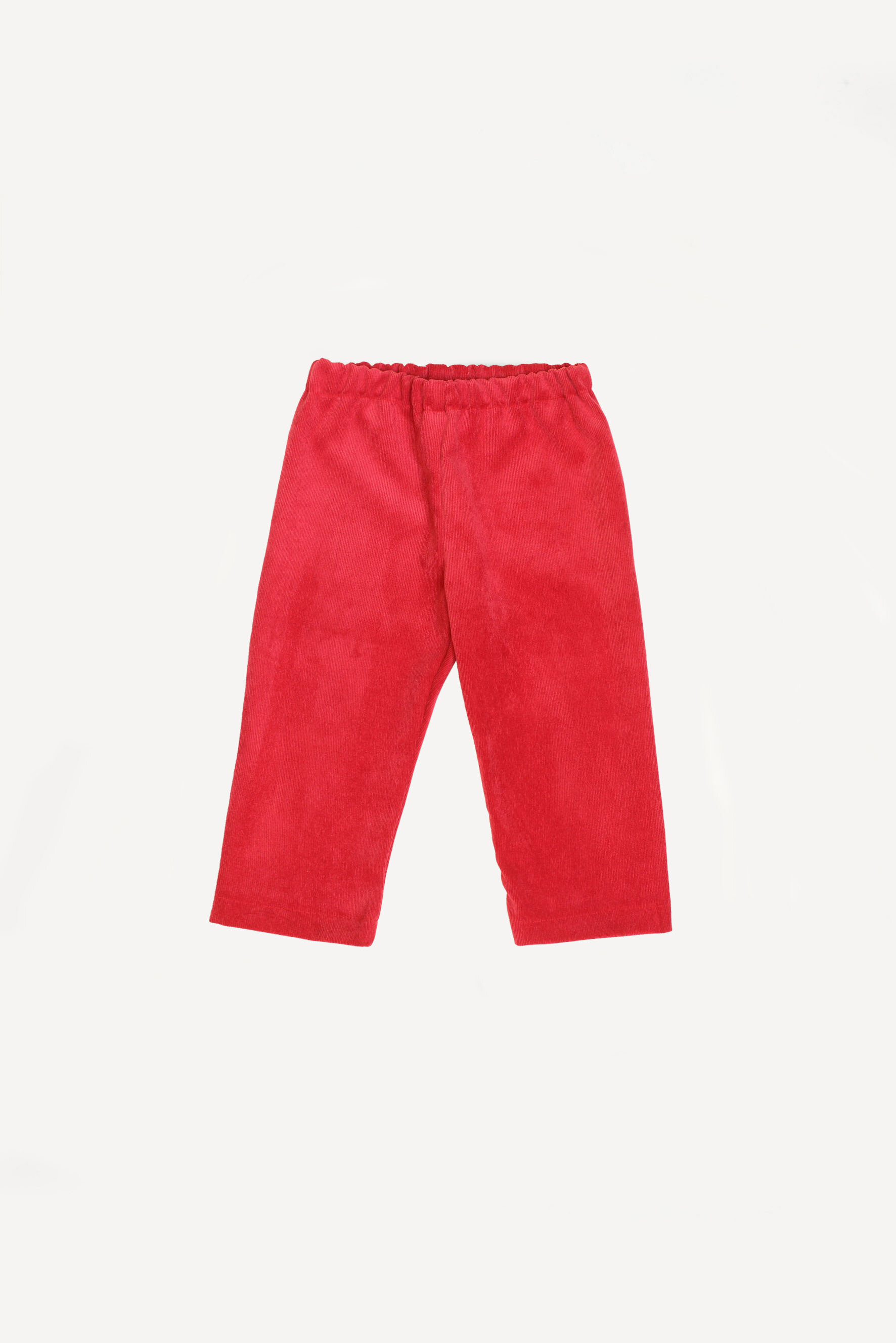 Pantaloni unisex in velluto rosso vermiglio