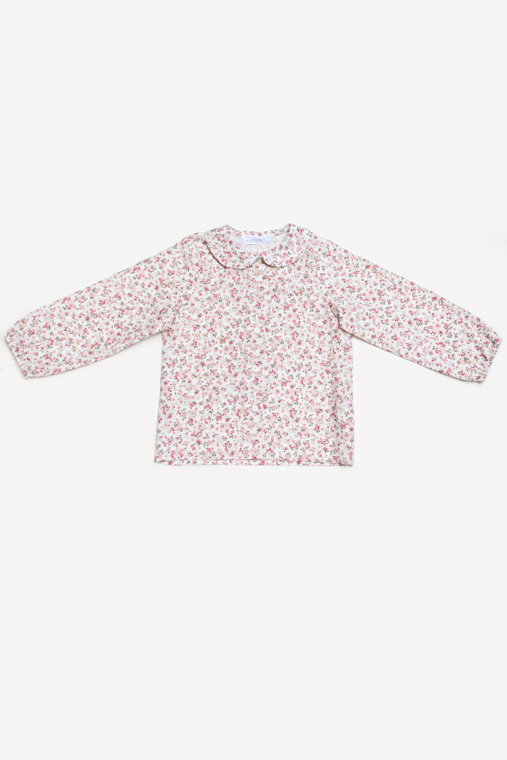 Camicia bambina a fiori rosa