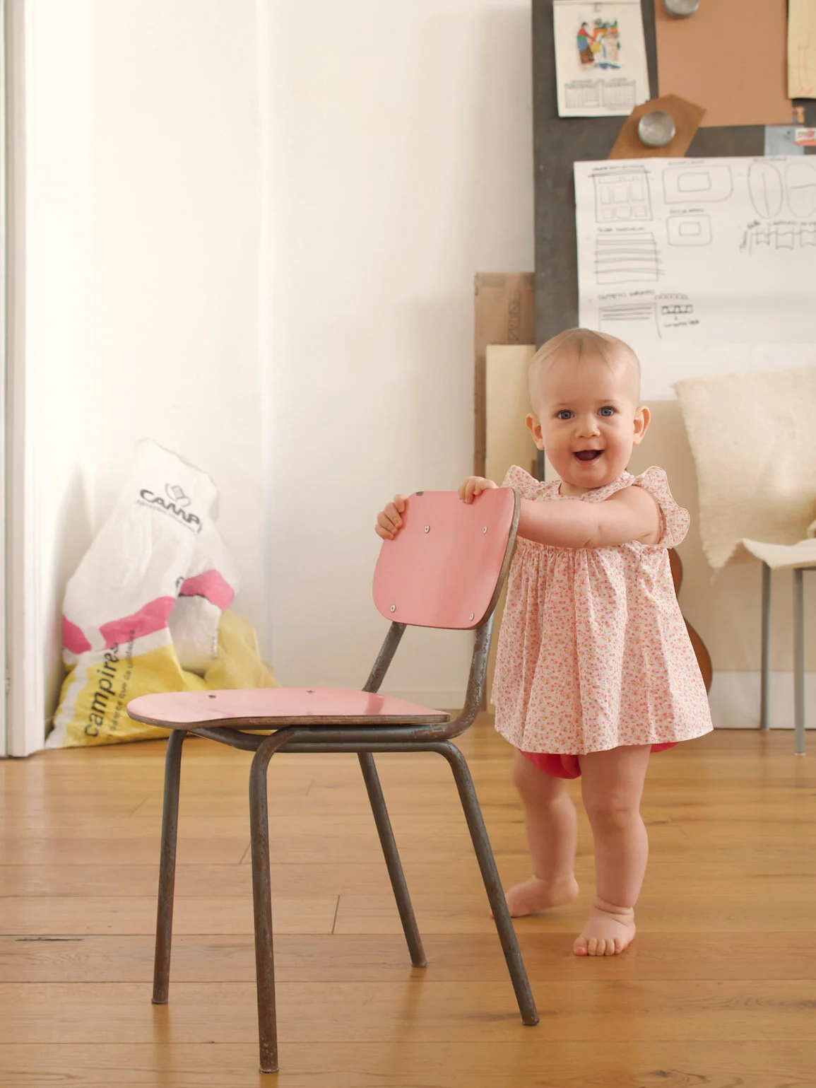 Camicia e culotte neonata a fiori plumetis Crochette