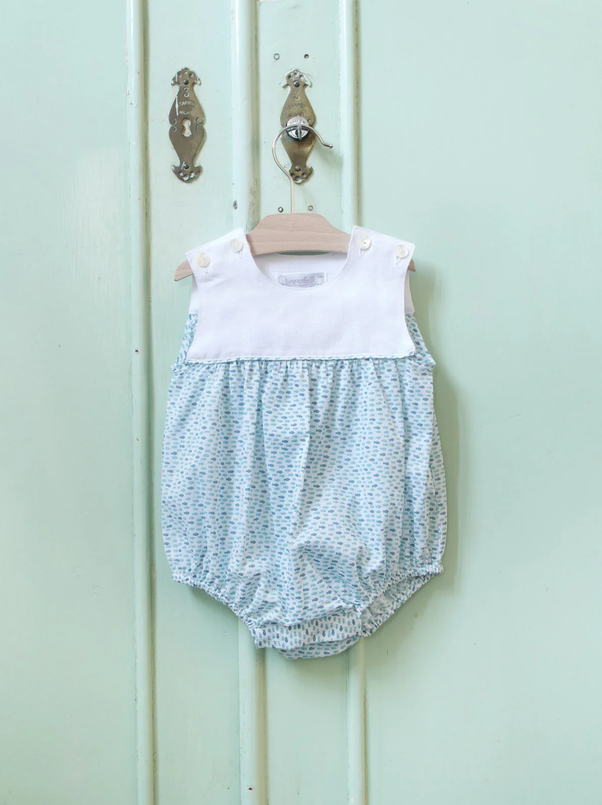 Pagliaccetto Crochette neonato pesciolini verdi