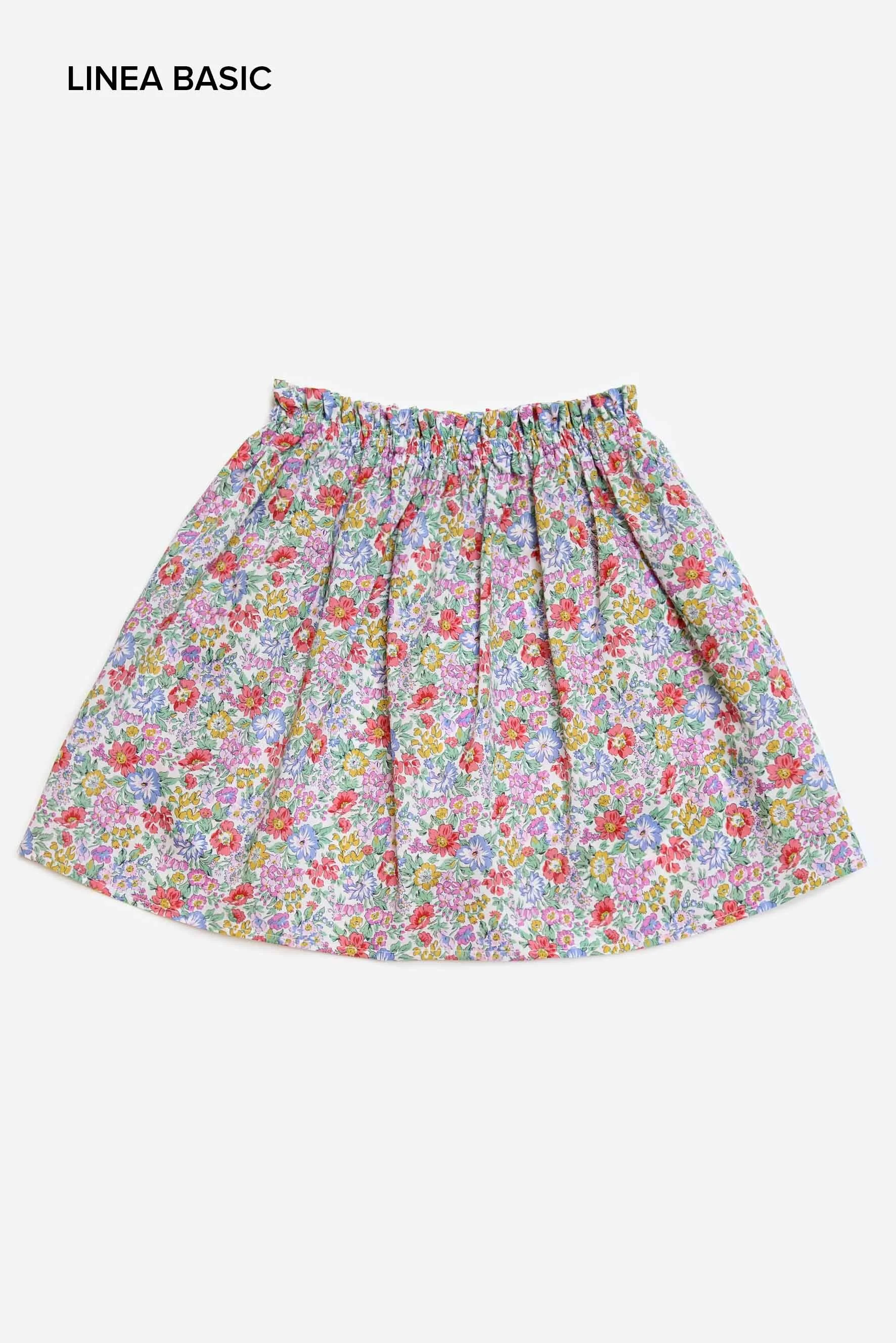 Gonna bambina a fiori Liberty multicolor