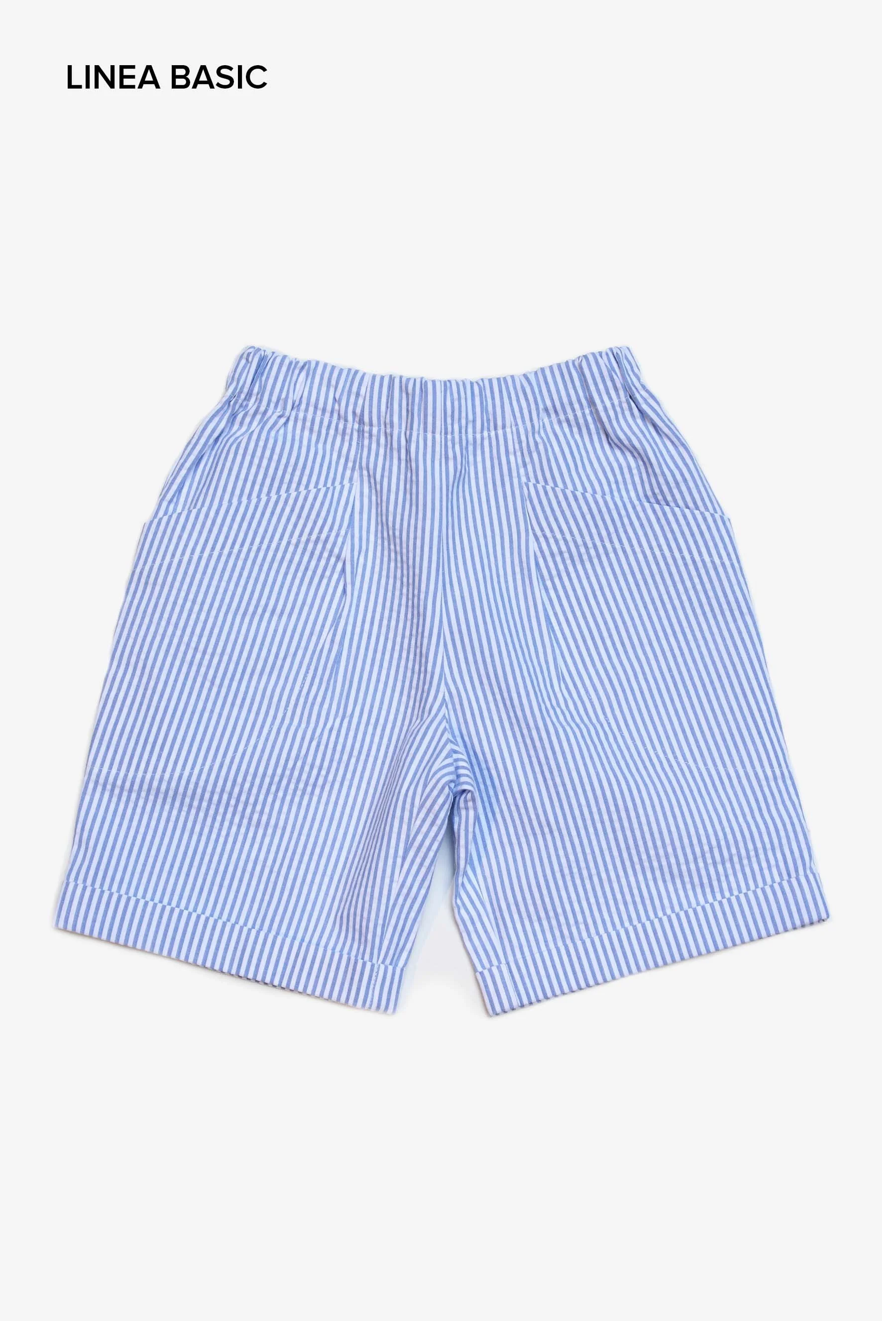 Bermuda bambino a righe azzurre