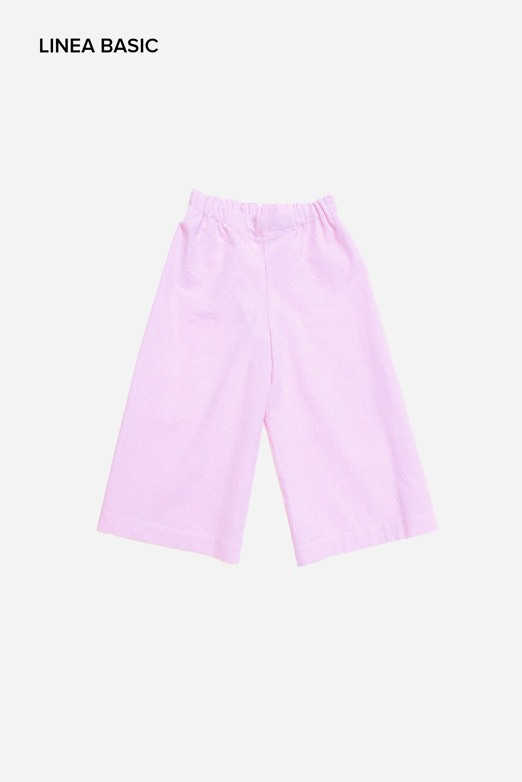 Pantaloni larghi bambina a righe rosa