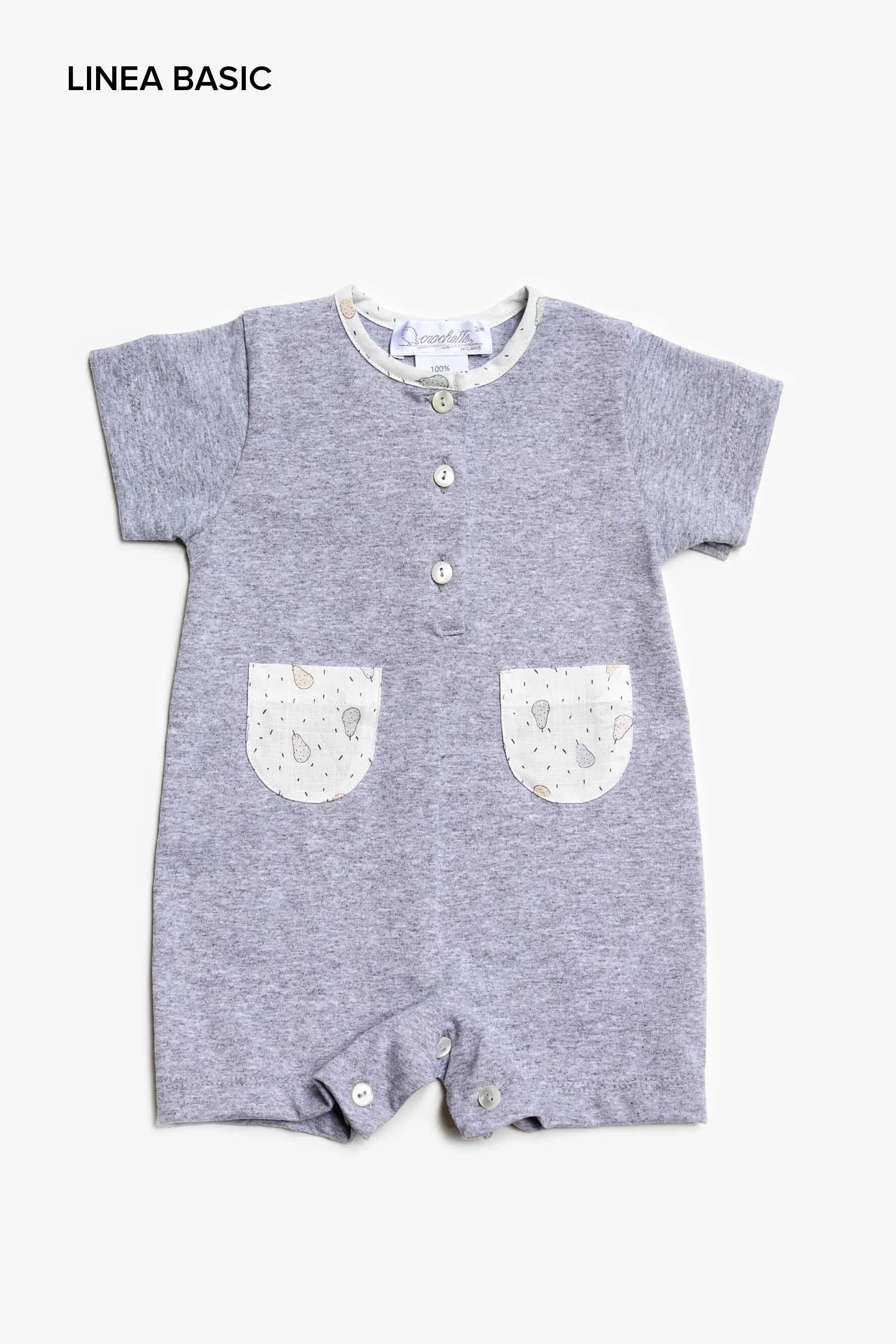 Tutina unisex grigia con pere