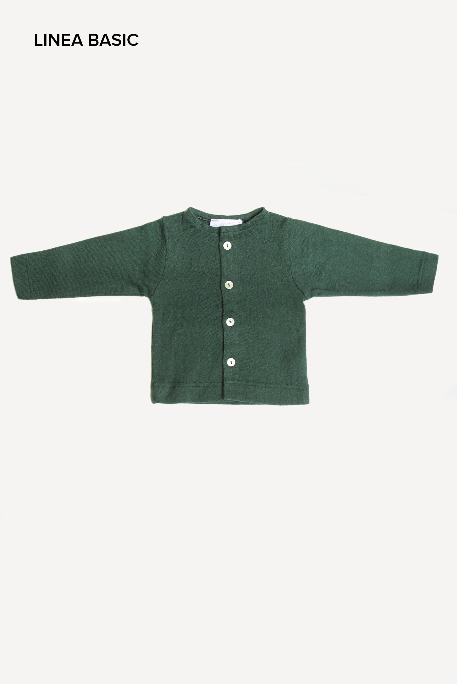 Cardigan unisex in maglia verde