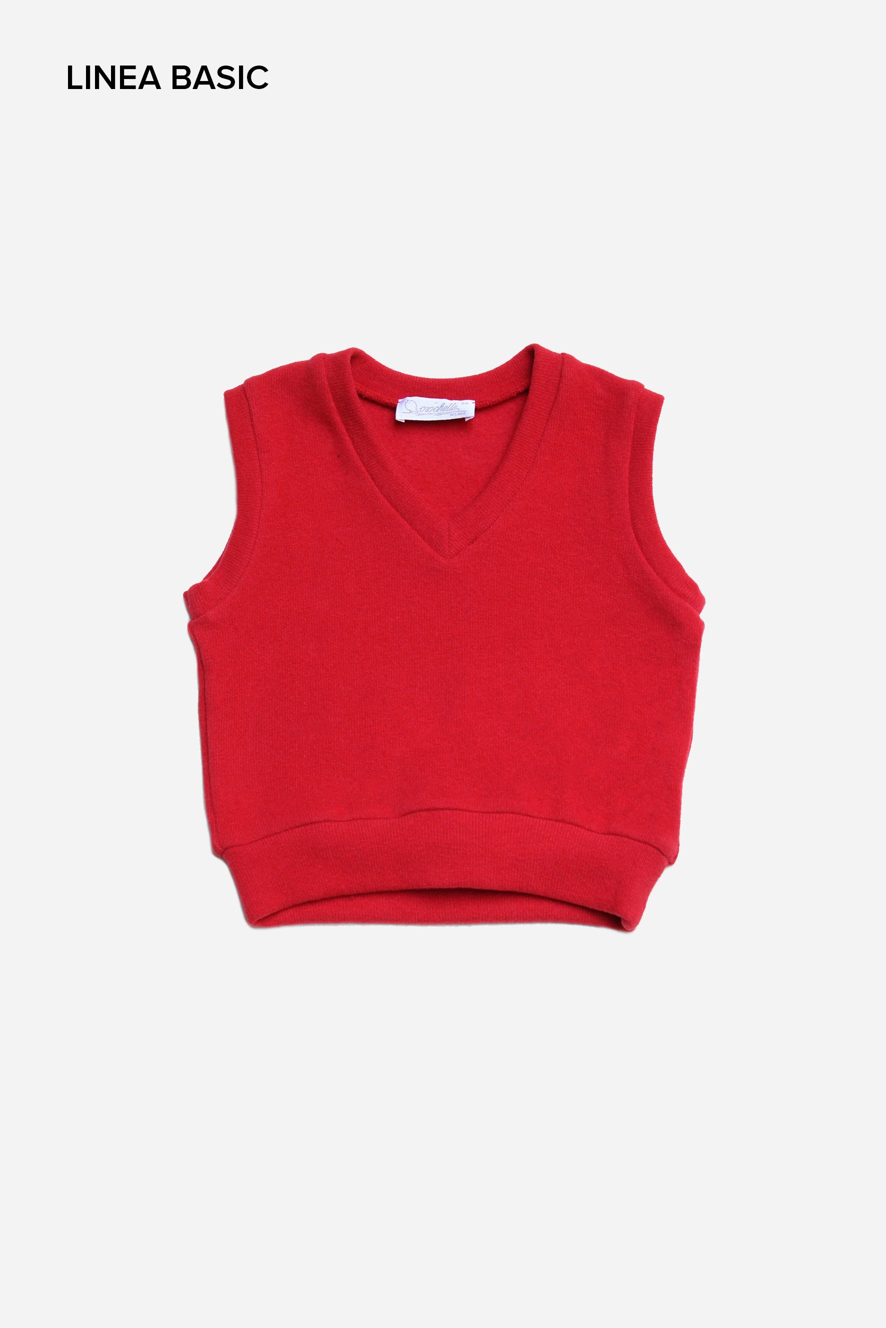 Gilet bambino maglia rossa