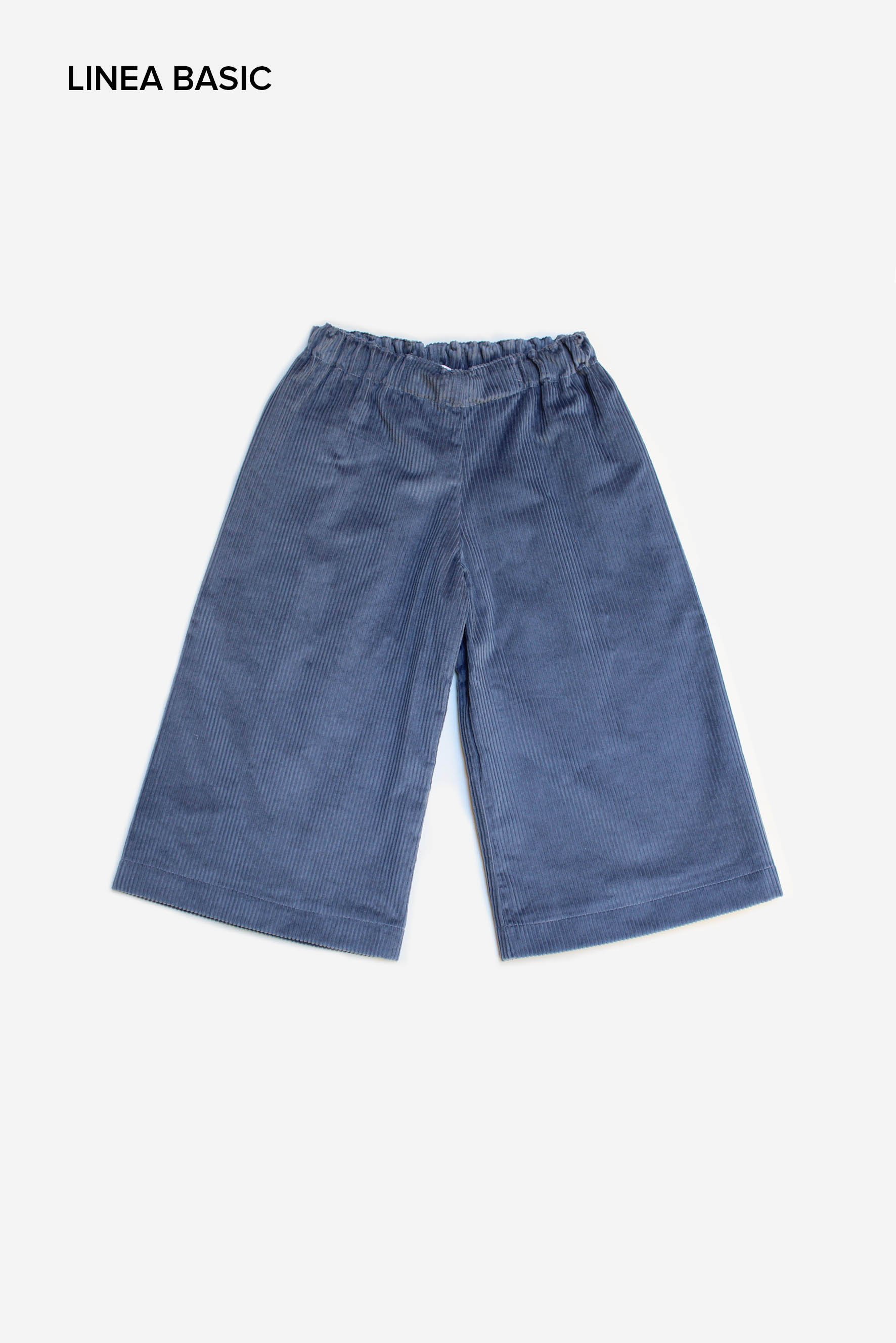 Pantaloni larghi bambina in costa avio Crochette