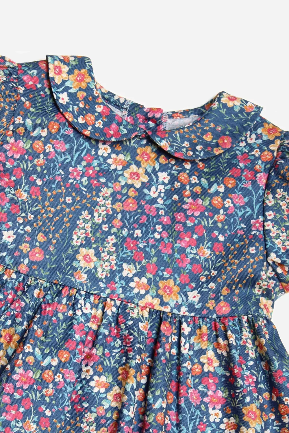 Vestito Bambina In Cotone Manica Corta - Stampa Floreale, Casual Per Estate E Primavera - Foto 4