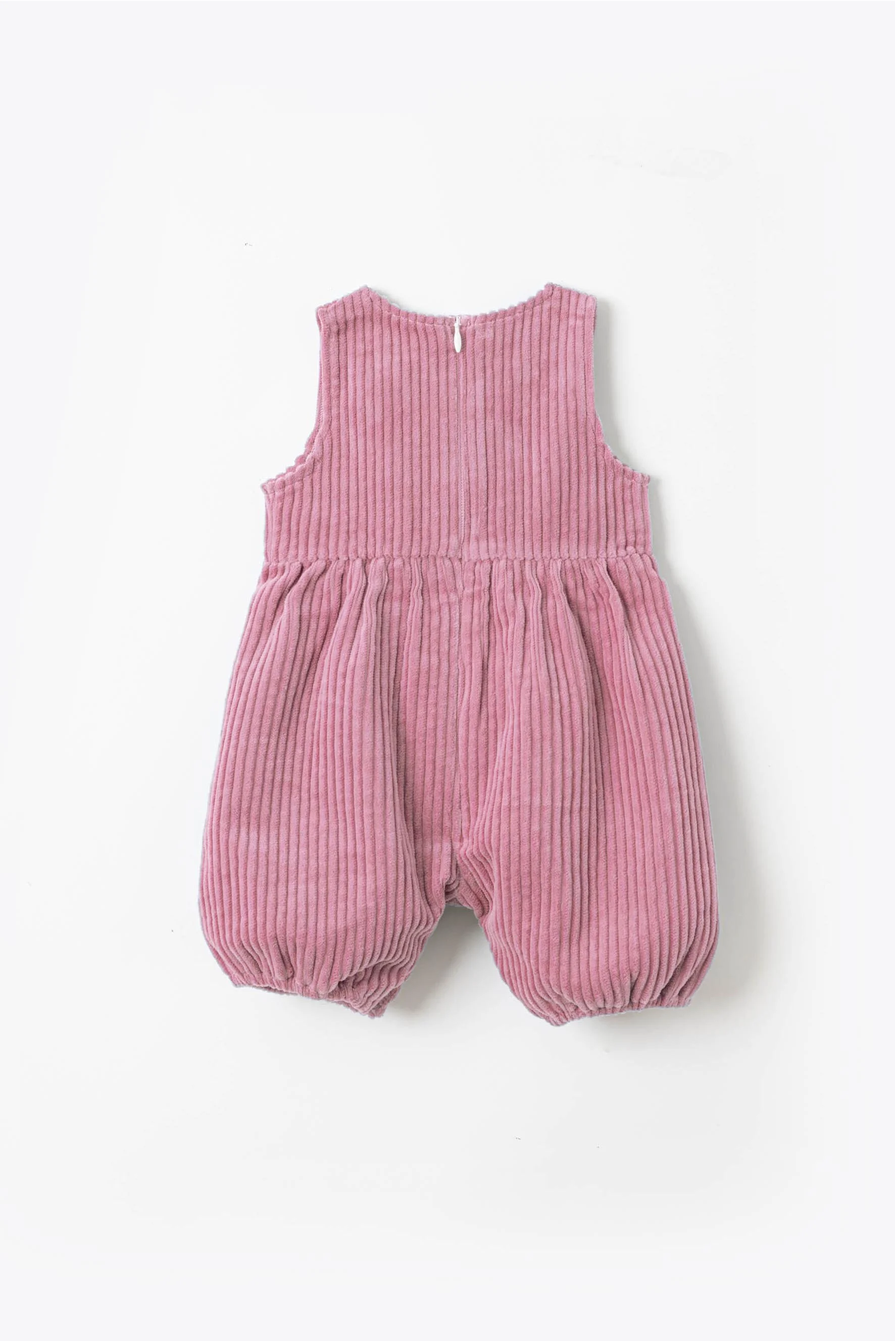 Pagliaccetto neonata velluto rosa Crochette