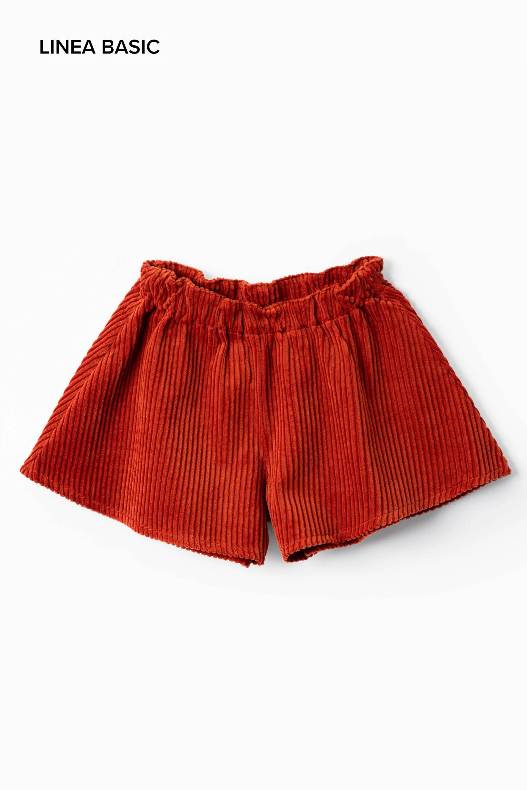 Gonna pantalone bambina velluto costa larga arancione